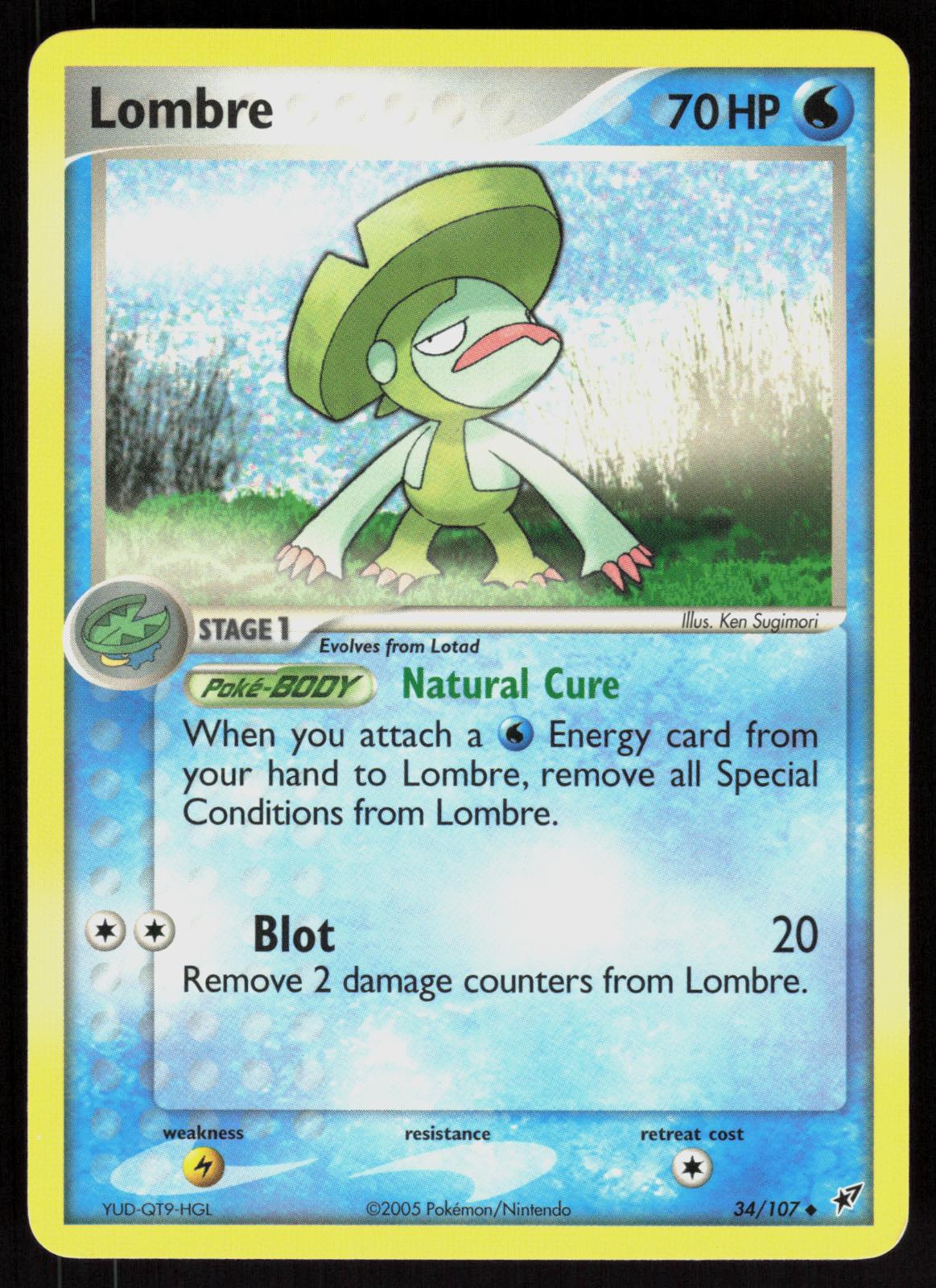 Pokemon Lombre 34/107 Deoxys Uncommon Near Mint