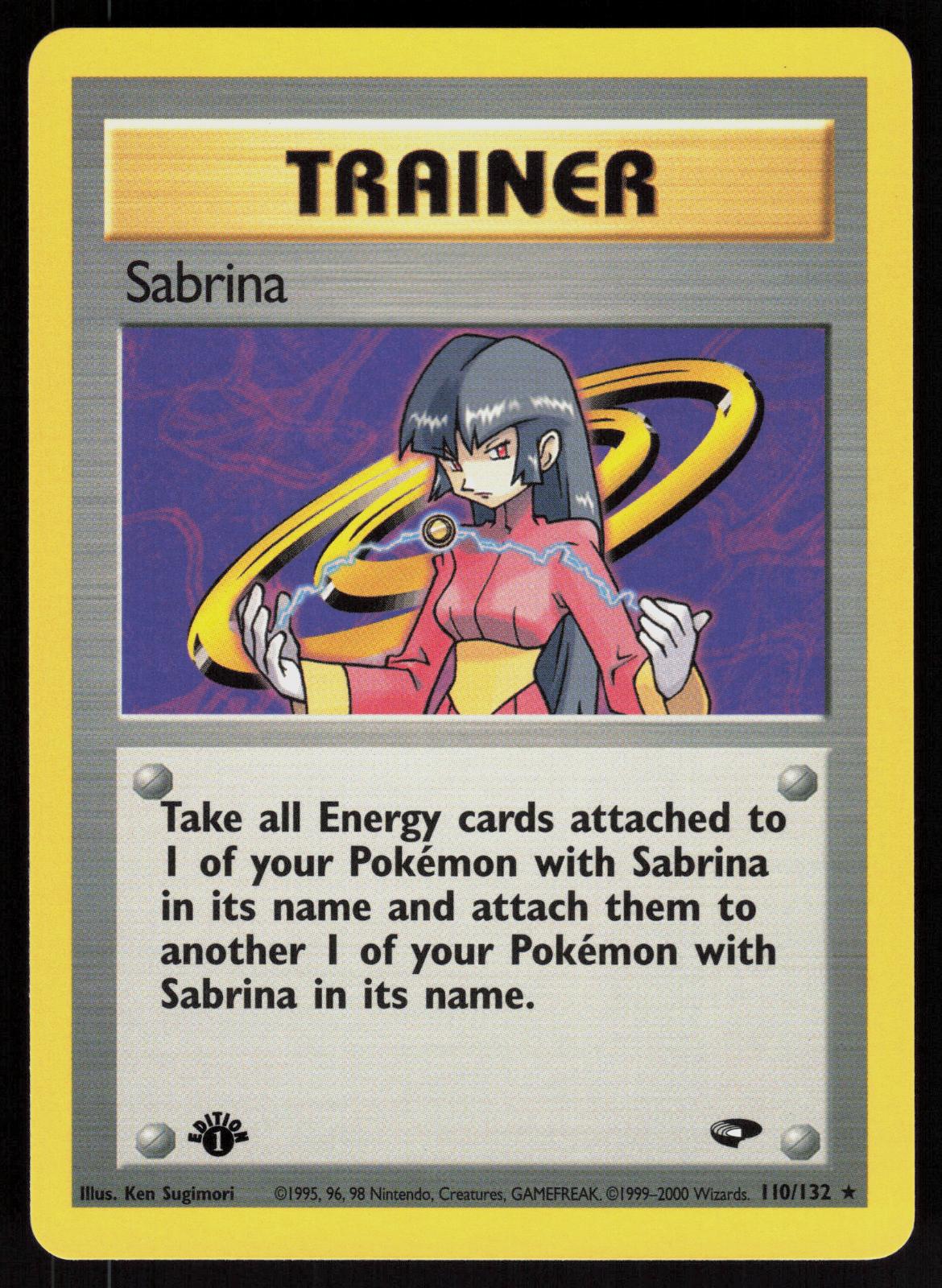Pokemon Sabrina 110/132 Gym Challenge Holo Rare Near Mint