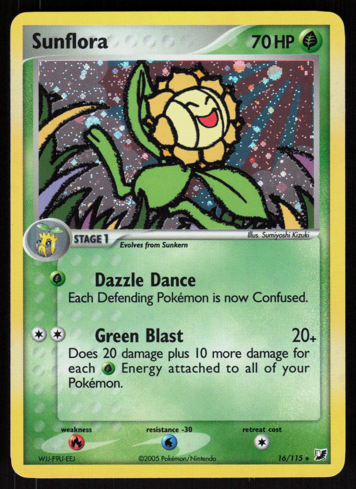 Pokemon Sunflora 16/115 Unseen Forces Holo Rare Holo Near Mint