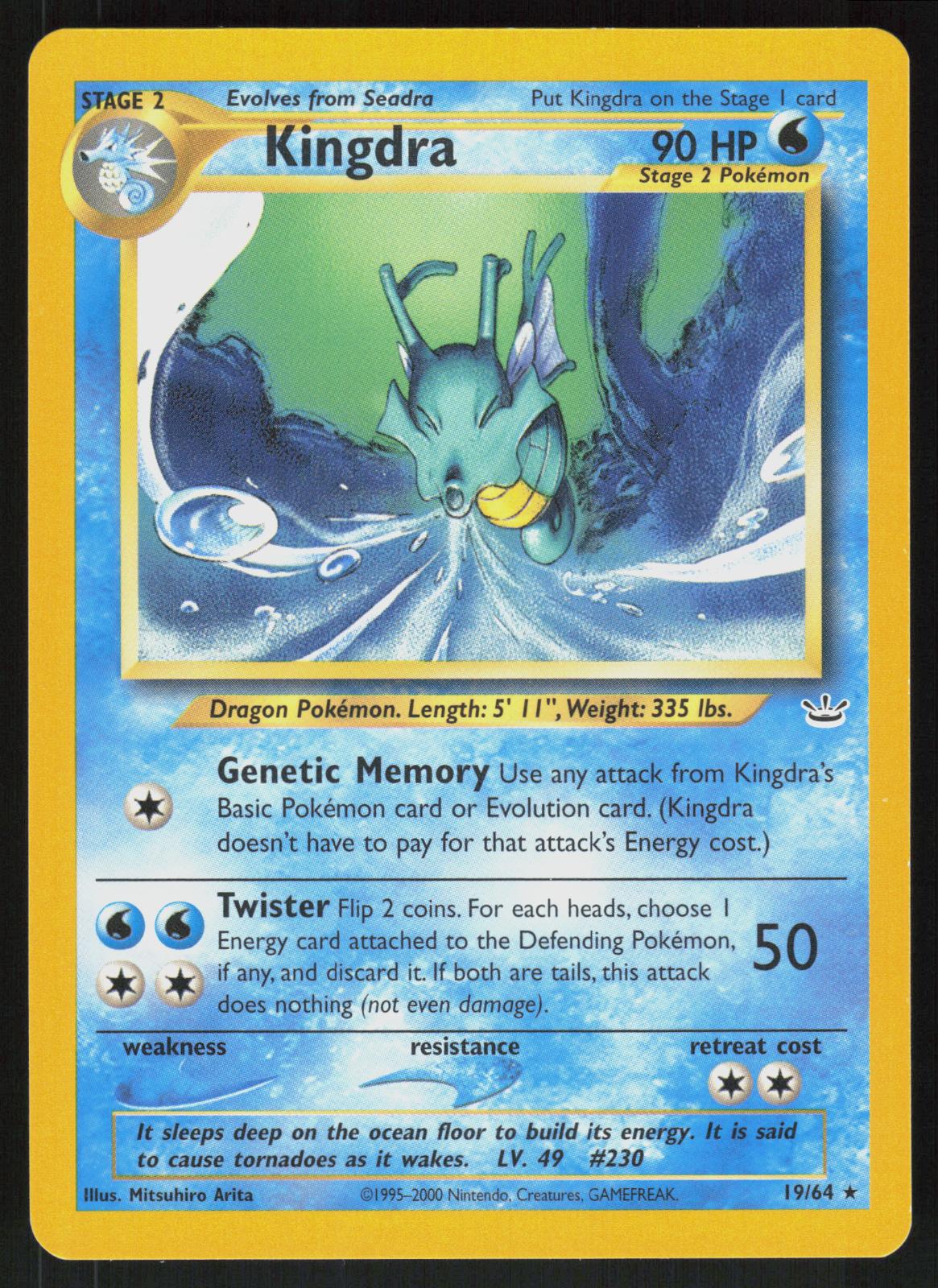 Pokemon Kingdra 19/64 Neo Revelation Rare Near Mint