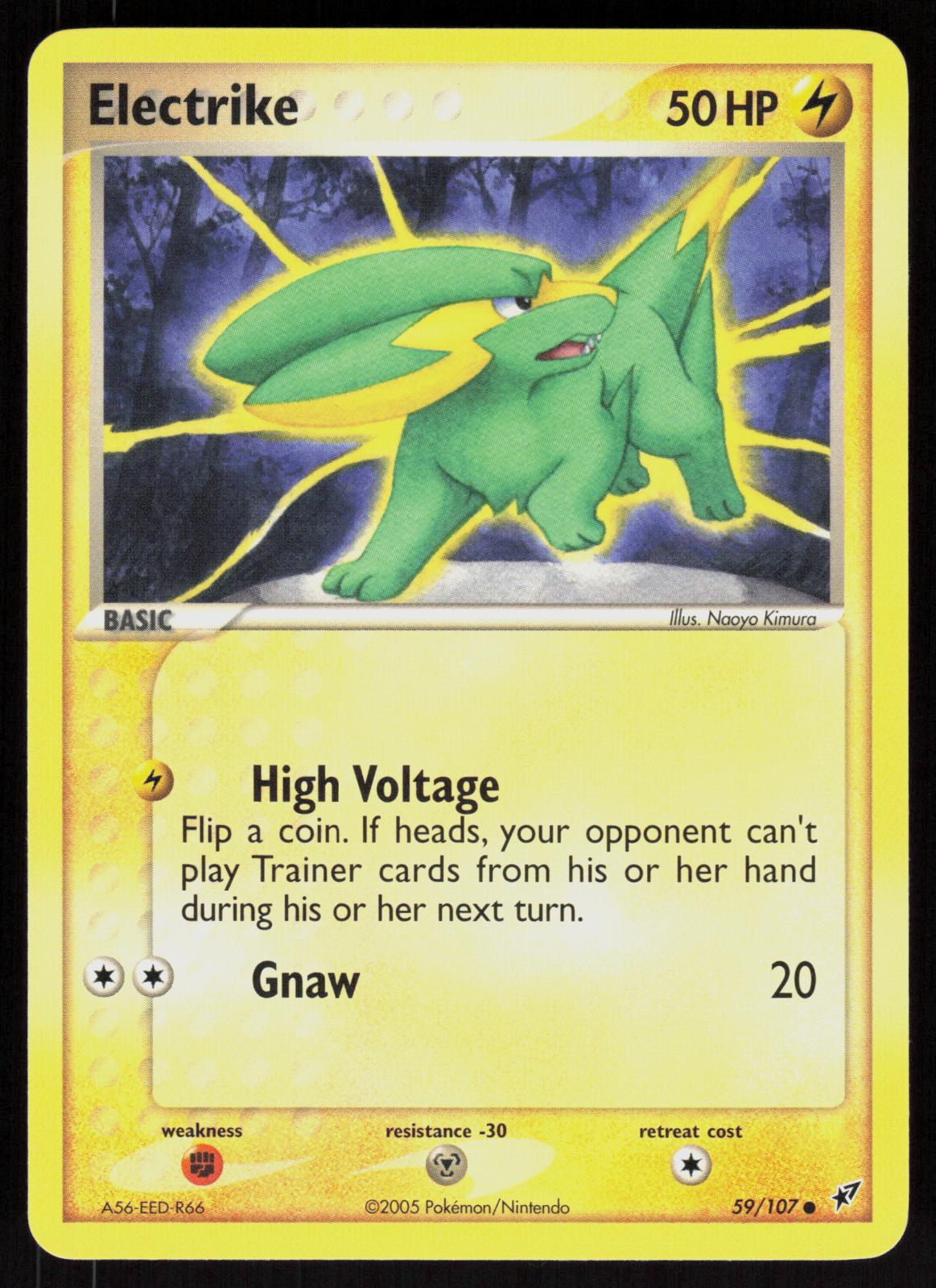Pokemon Electrike 59/107 Deoxys Common Near Mint