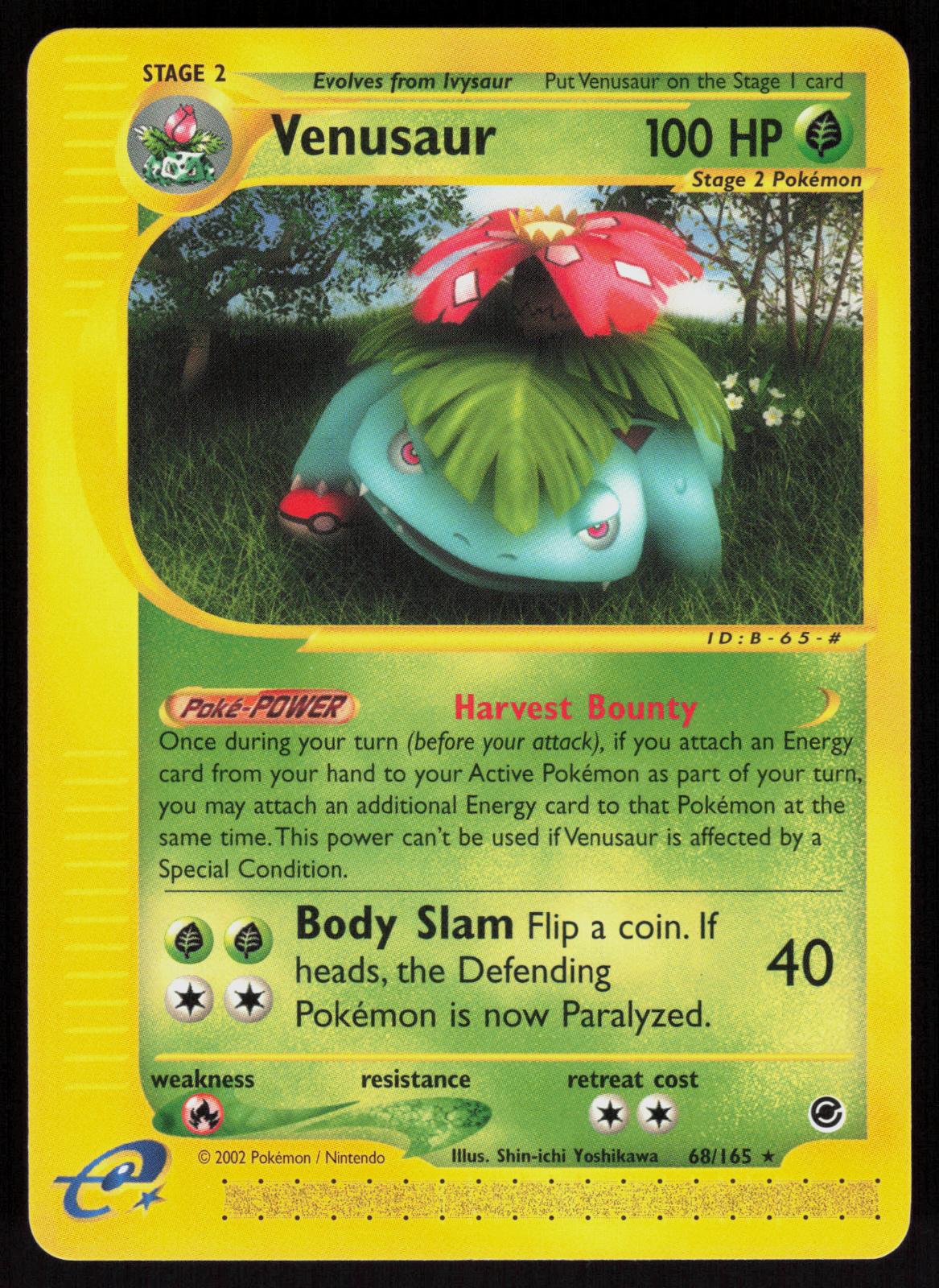 Pokemon Venusaur 68/165 Expedition Base Set Rare Near Mint