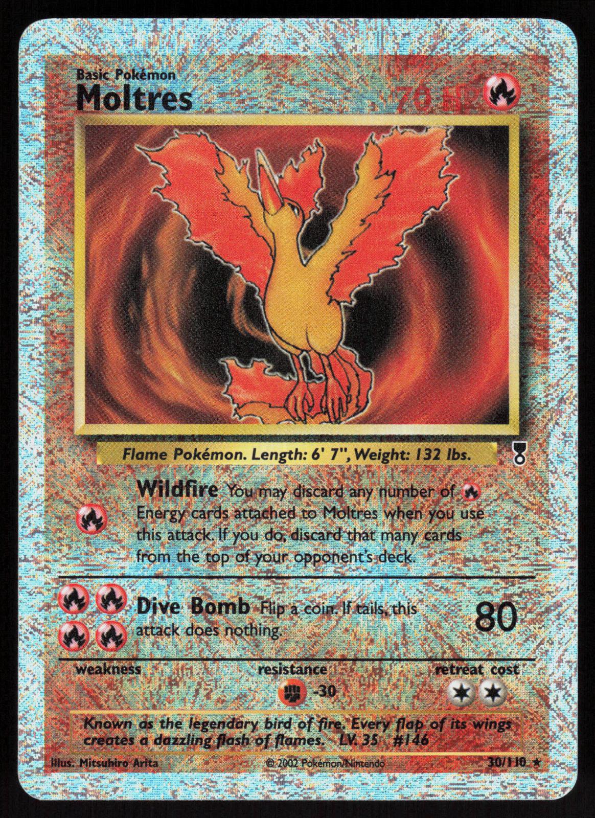 Pokemon Moltres 30/110 Legendary Collection Reverse Holo Moderately Played