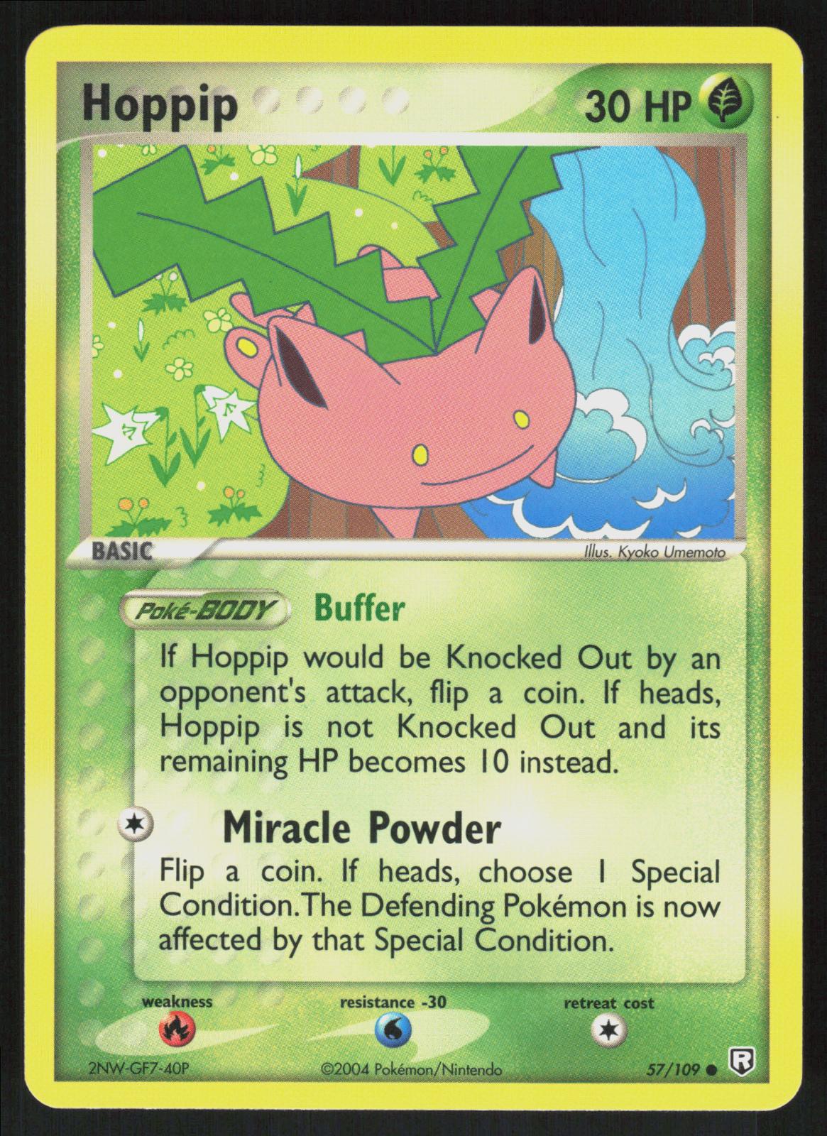 Pokemon Hoppip 57/109 Team Rocket Returns Common Near Mint