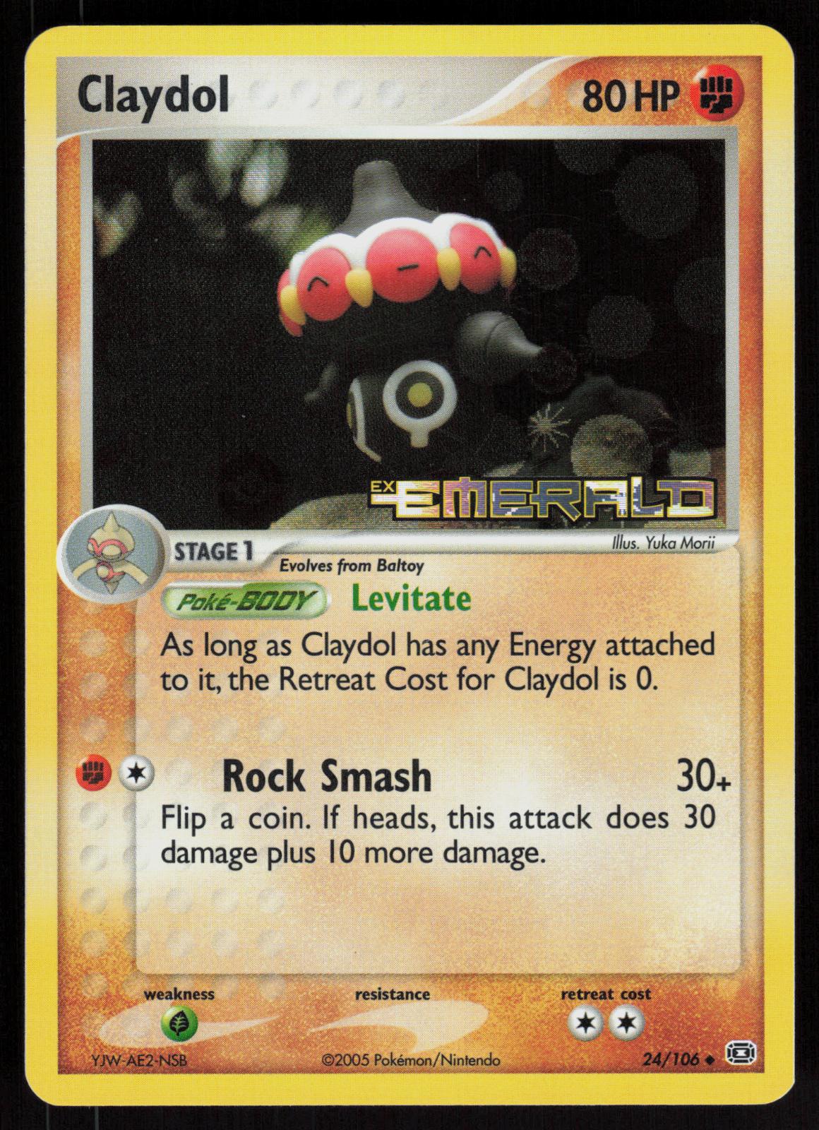 Pokemon Claydol 24/106 Emerald Uncommon Reverse Holo Near Mint