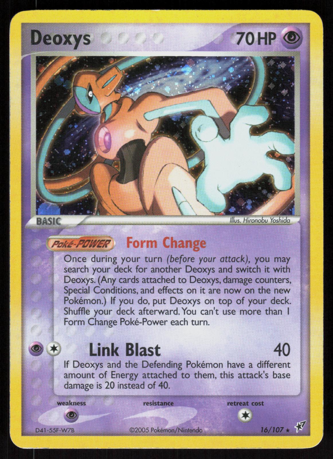 Pokemon Deoxys 16/107 Deoxys Rare Lightly Played