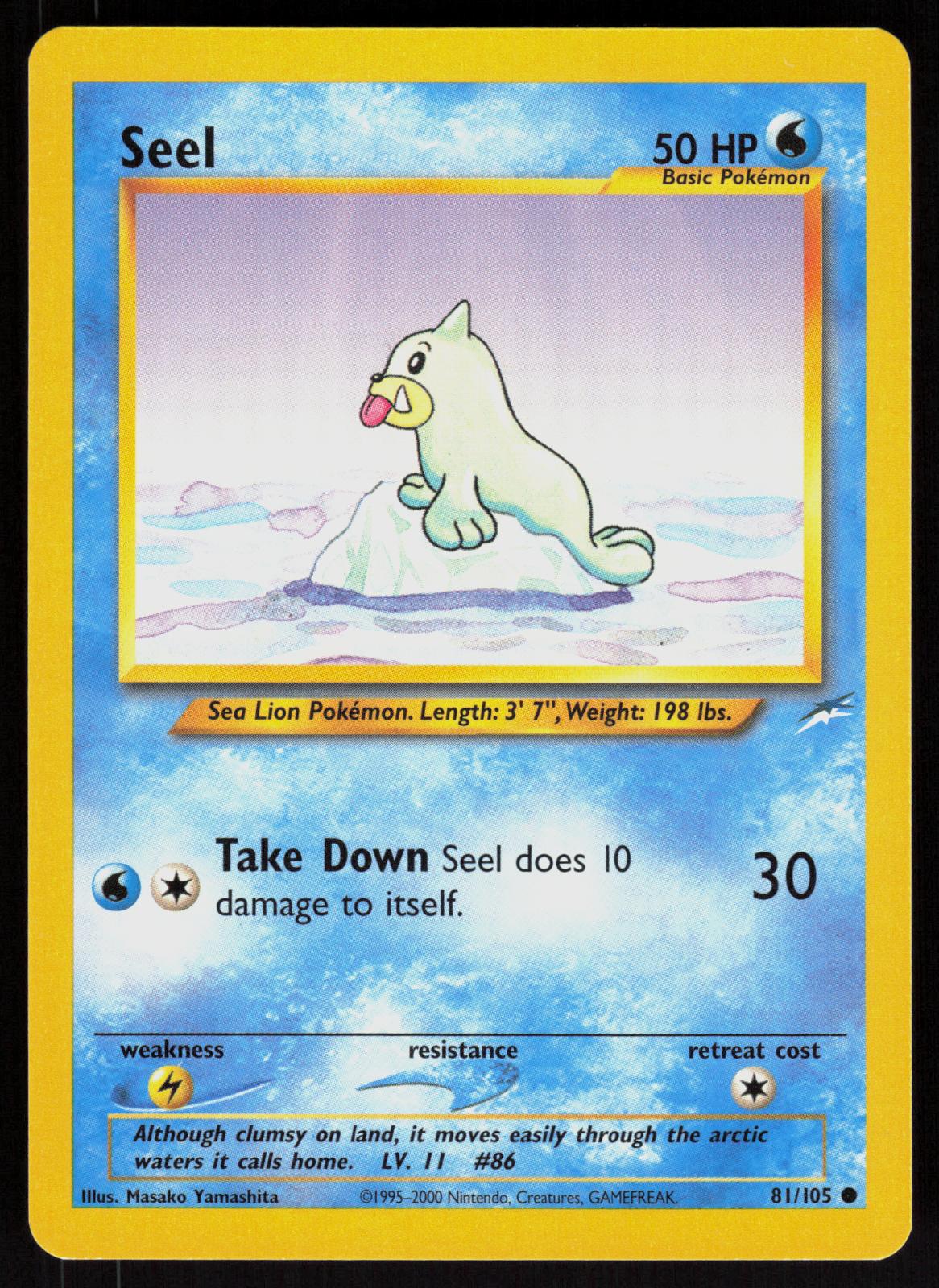 Pokemon Seel 81/105 Neo Destiny Common Near Mint