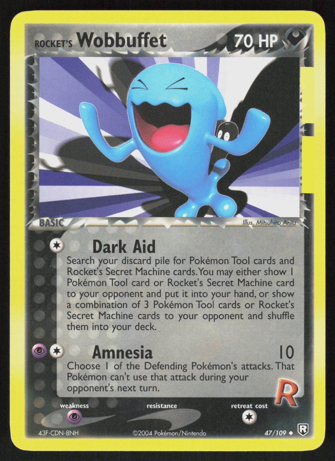 Pokemon Rocket's Wobbuffet 47/109 Team Rocket Returns Uncommon Near Mint