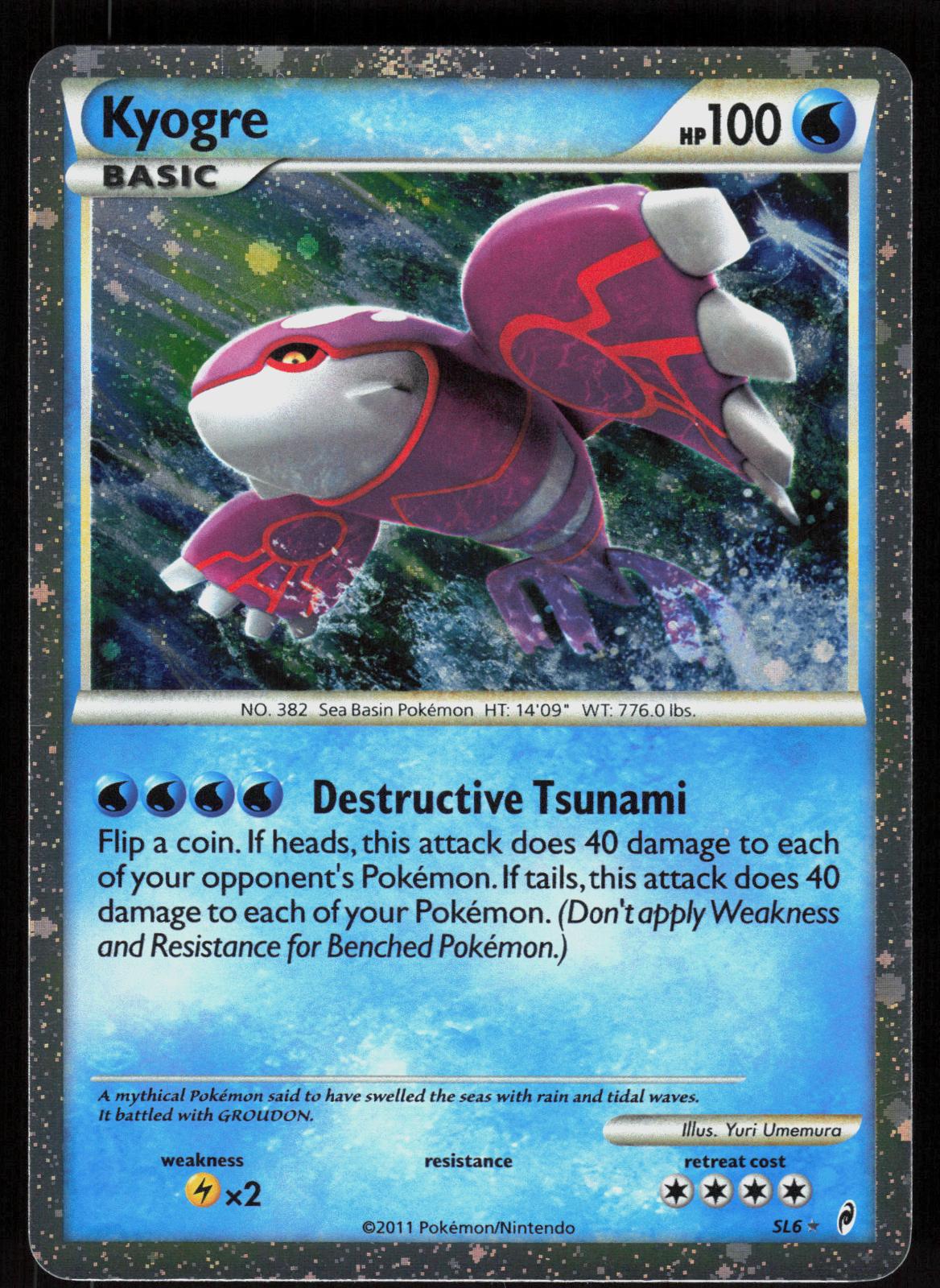 Pokemon Kyogre SL6 Call of Legends Holo Rare Lightly Played