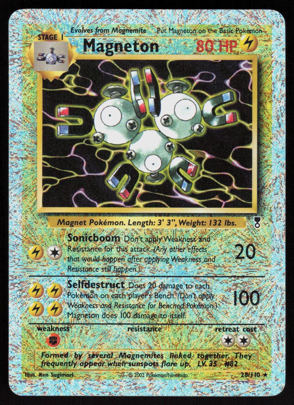 Pokemon Dark Magneton 28/110 Legendary Collection Reverse Holo Moderately Played