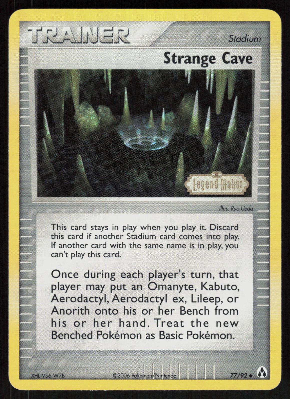 Pokemon Strange Cave 77/92 Legend Maker Uncommon Reverse Holo Near Mint