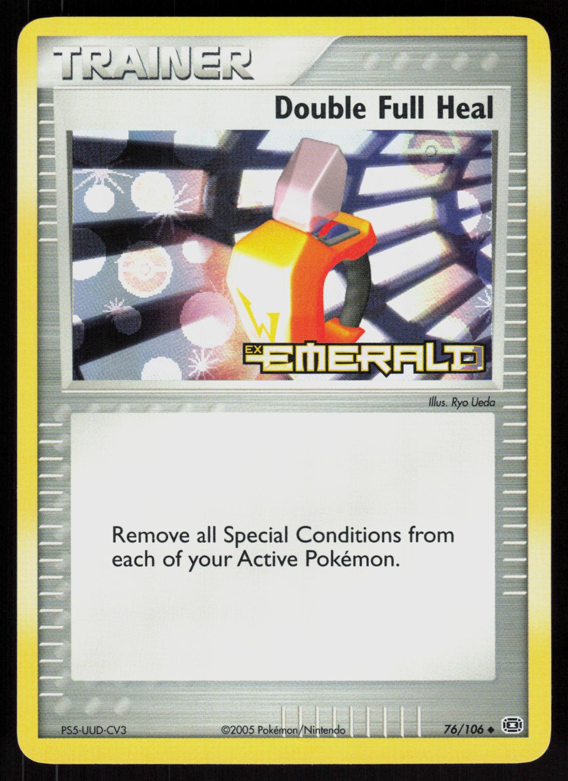 Pokemon Double Full Heal 76/106 Emerald Uncommon Reverse Holo Near Mint