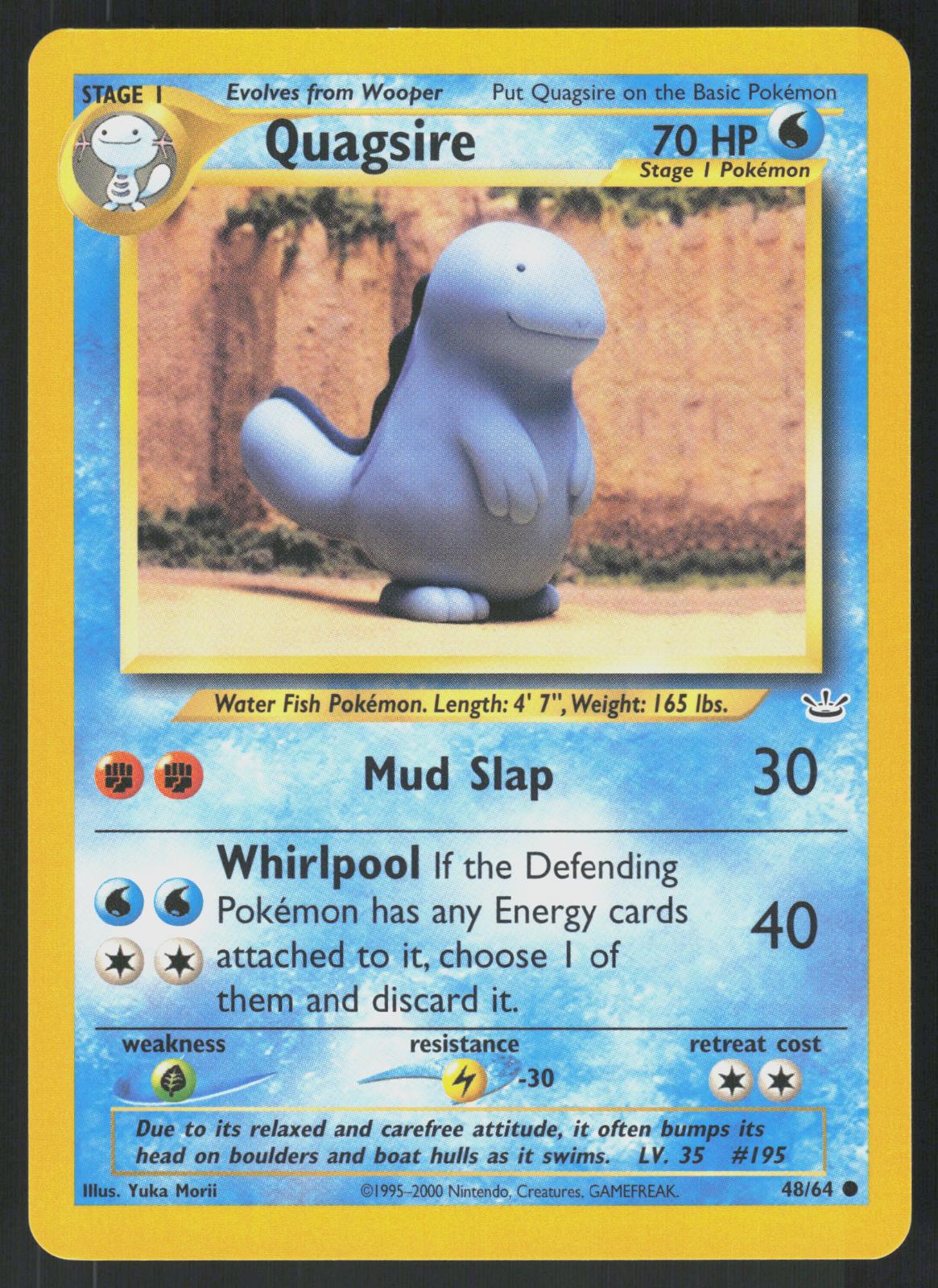 Pokemon Quagsire 48/64 Neo Revelation Common Near Mint