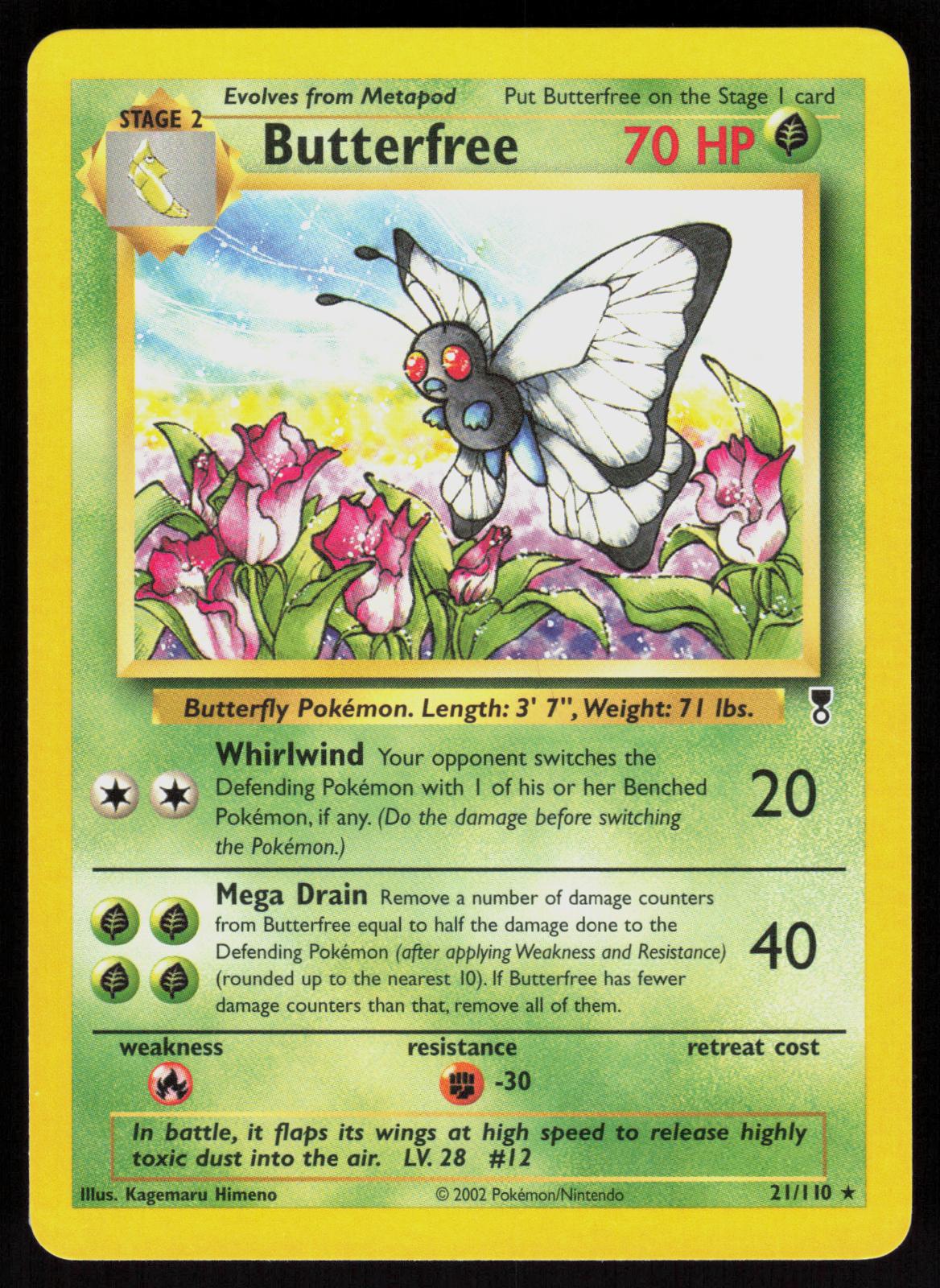 Pokemon Butterfree 21/110 Legendary Collection Rare Near Mint