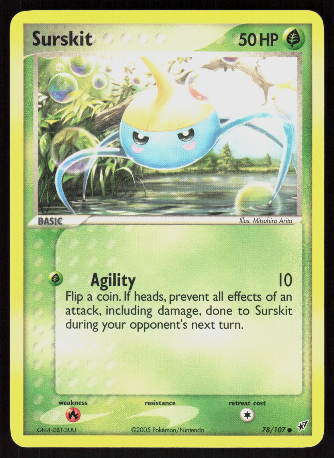 Pokemon Surskit 78/107 Deoxys Common Near Mint