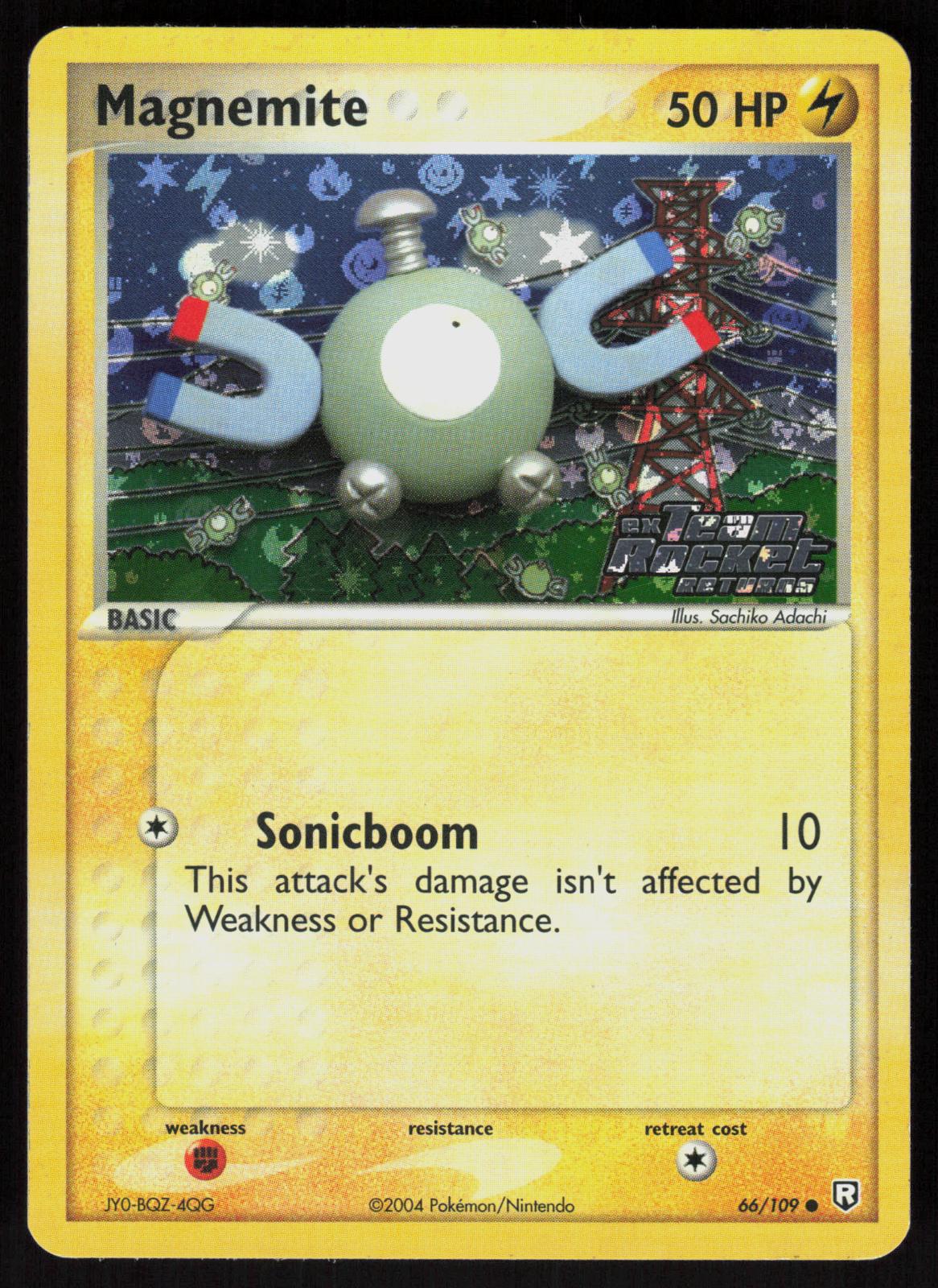 Pokemon Magnemite 66/109 Team Rocket Returns Common Reverse Holo Lightly Played
