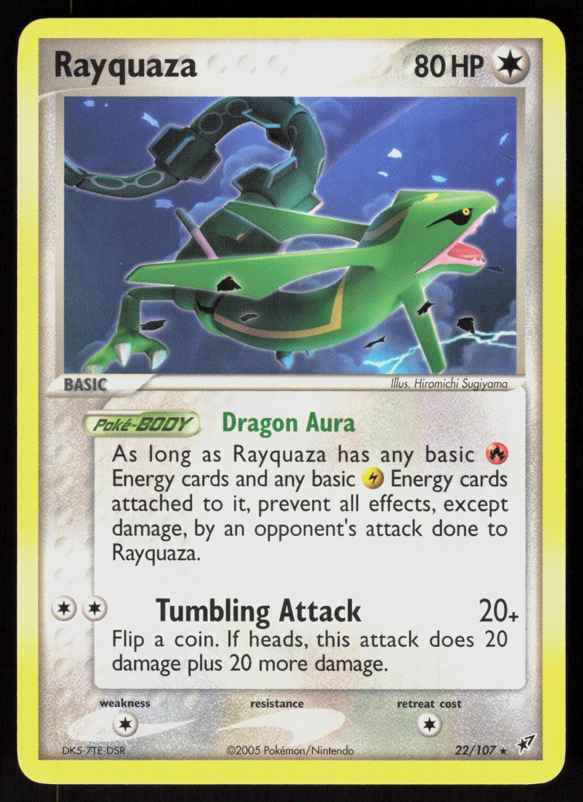 Pokemon Rayquaza 22/107 Deoxys Rare Near Mint