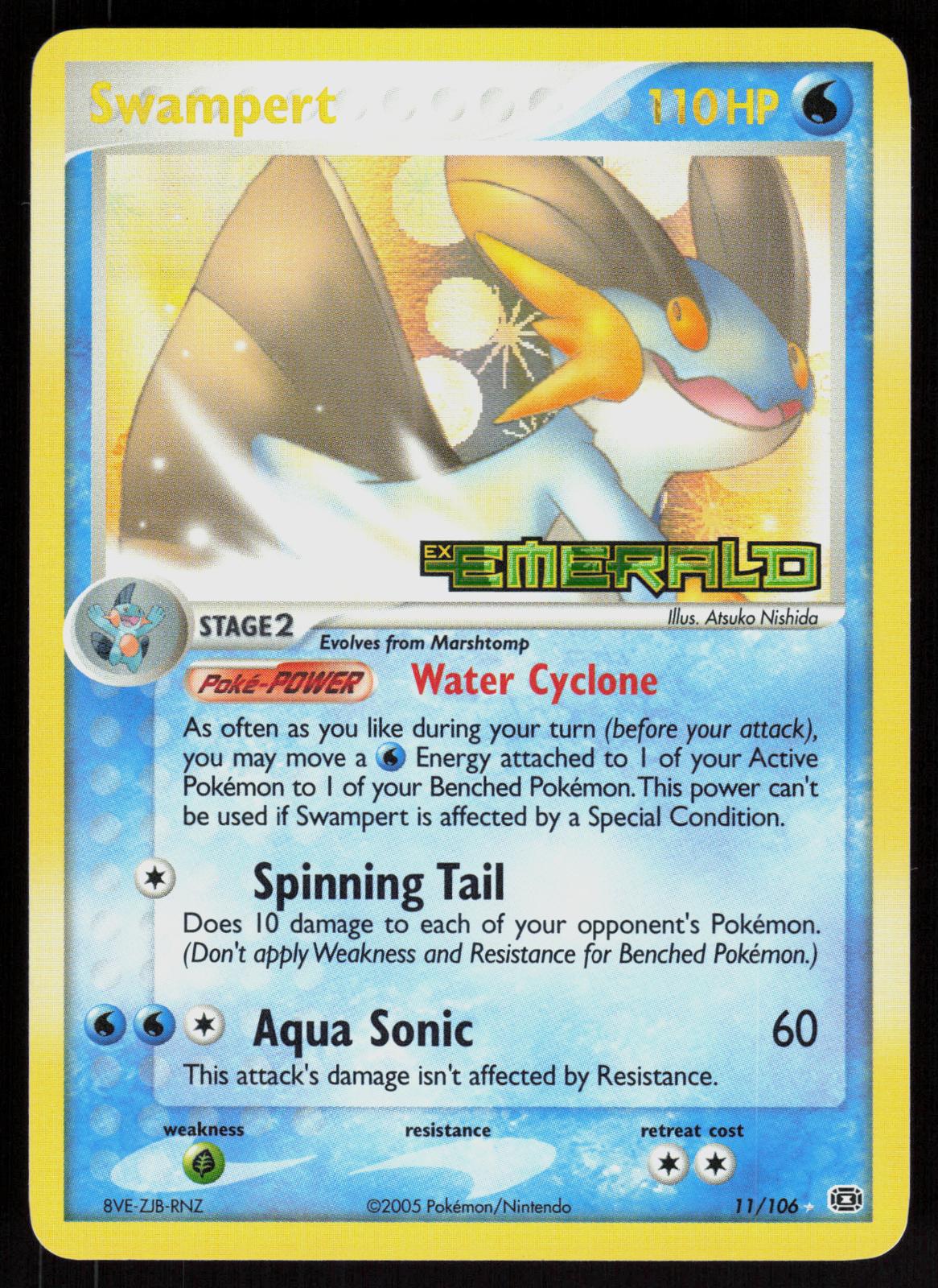 Pokemon Swampert 11/106 Emerald Holo Rare Reverse Holo Near Mint