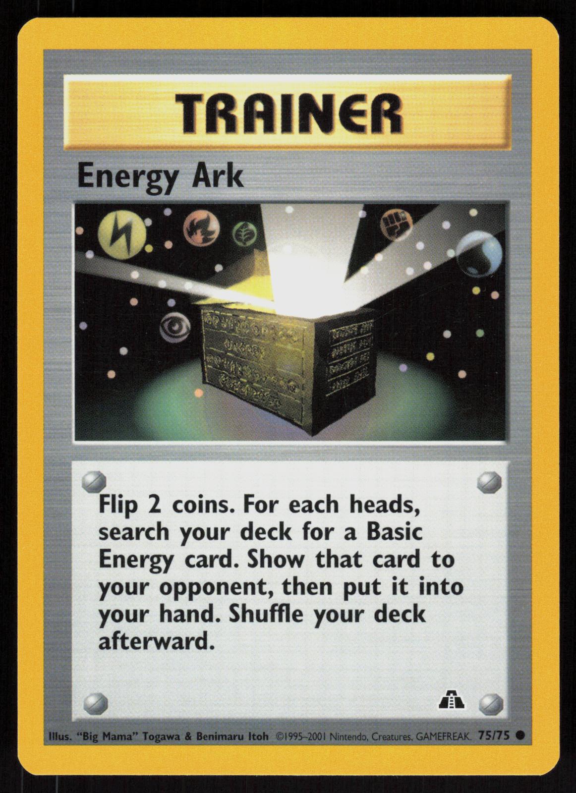 Pokemon Energy Ark 75/75 Neo Discovery Common Near Mint