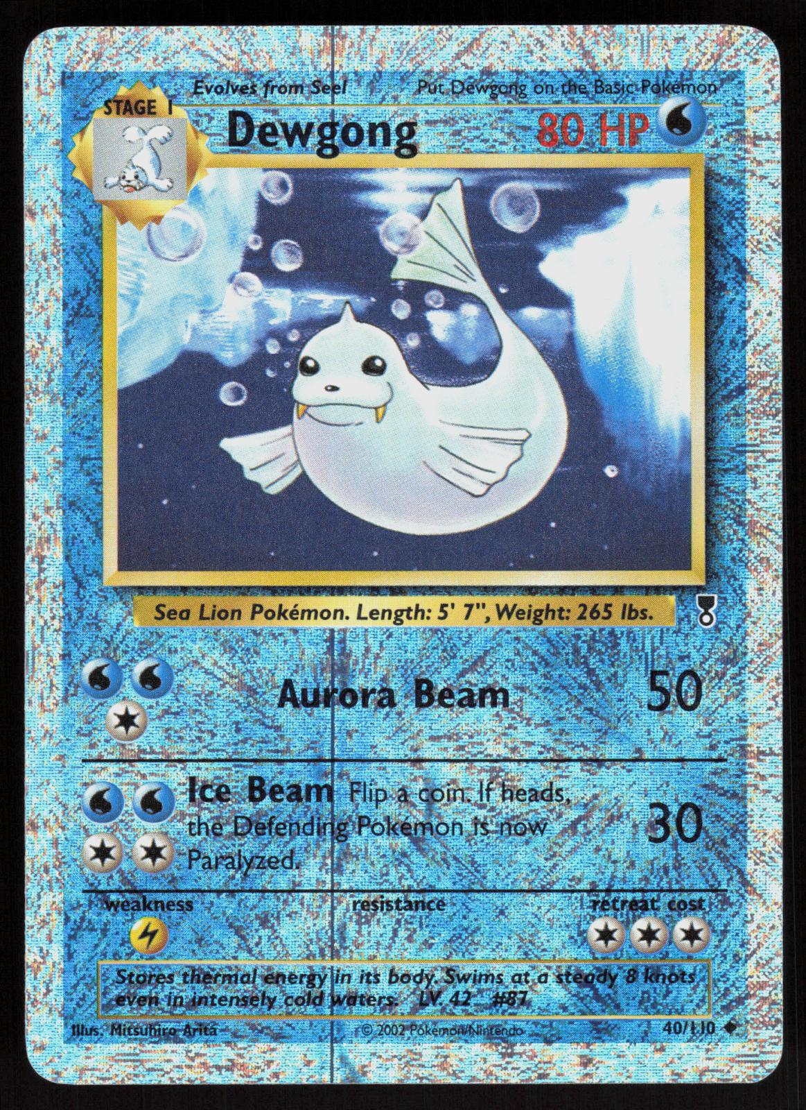 Pokemon Dewgong 40/110 Legendary Collection Reverse Holo Lightly Played