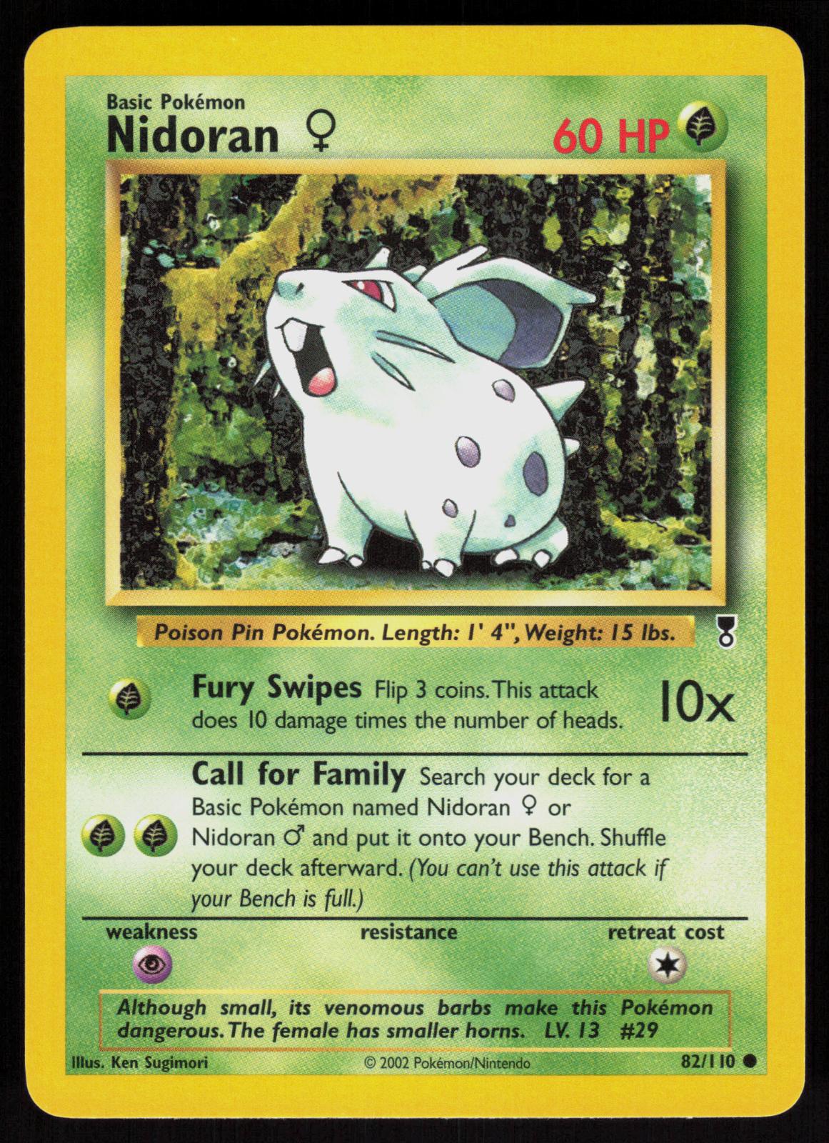Pokemon Nidoran F 82/110 Legendary Collection Common Near Mint