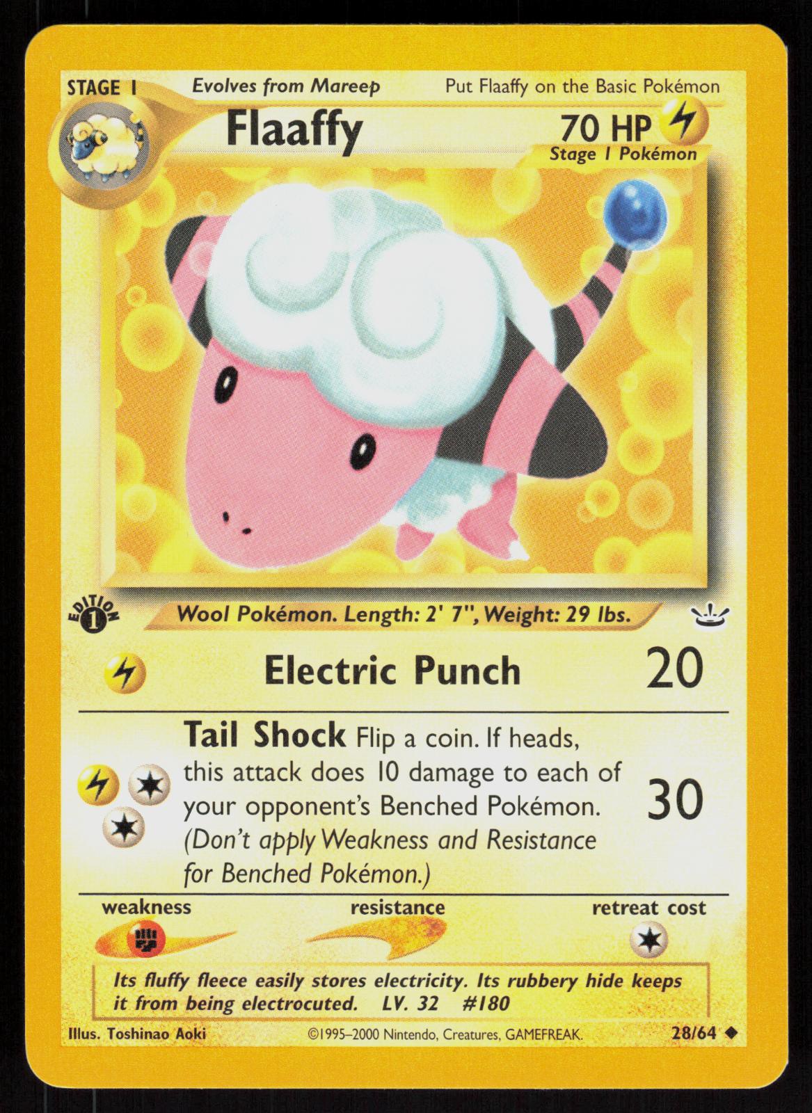 Pokemon Flaaffy 28/64 Neo Revelation Uncommon 1st Edition Near Mint