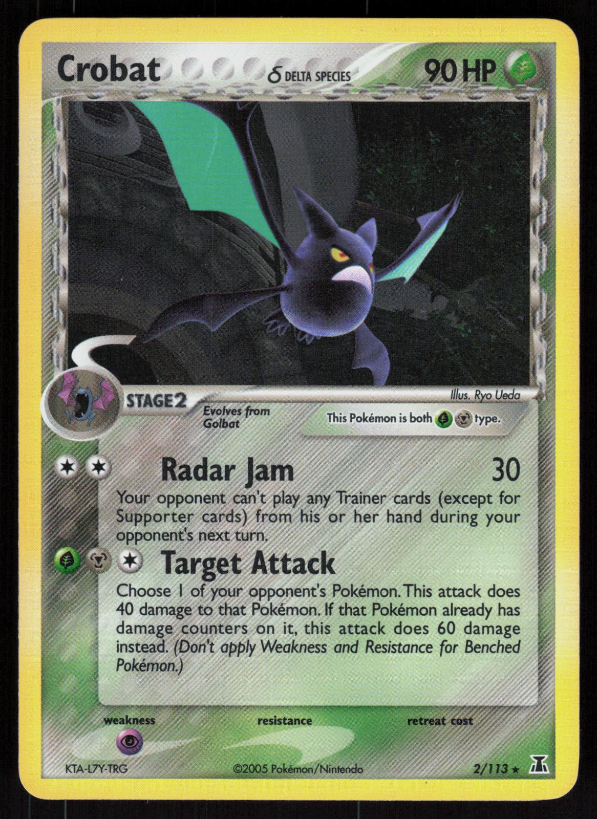 Pokemon Crobat 2/113 Delta Species Holo Rare Holo Near Mint