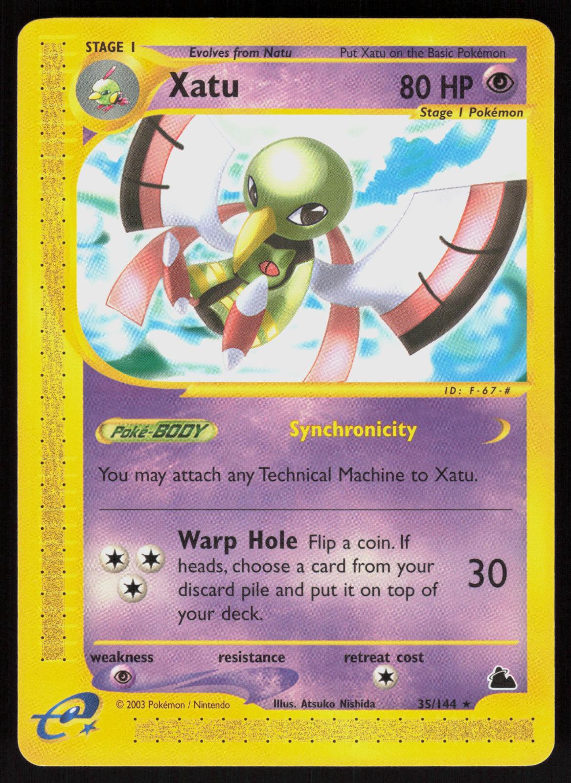 Pokemon Xatu 35/144 Skyridge Rare Near Mint
