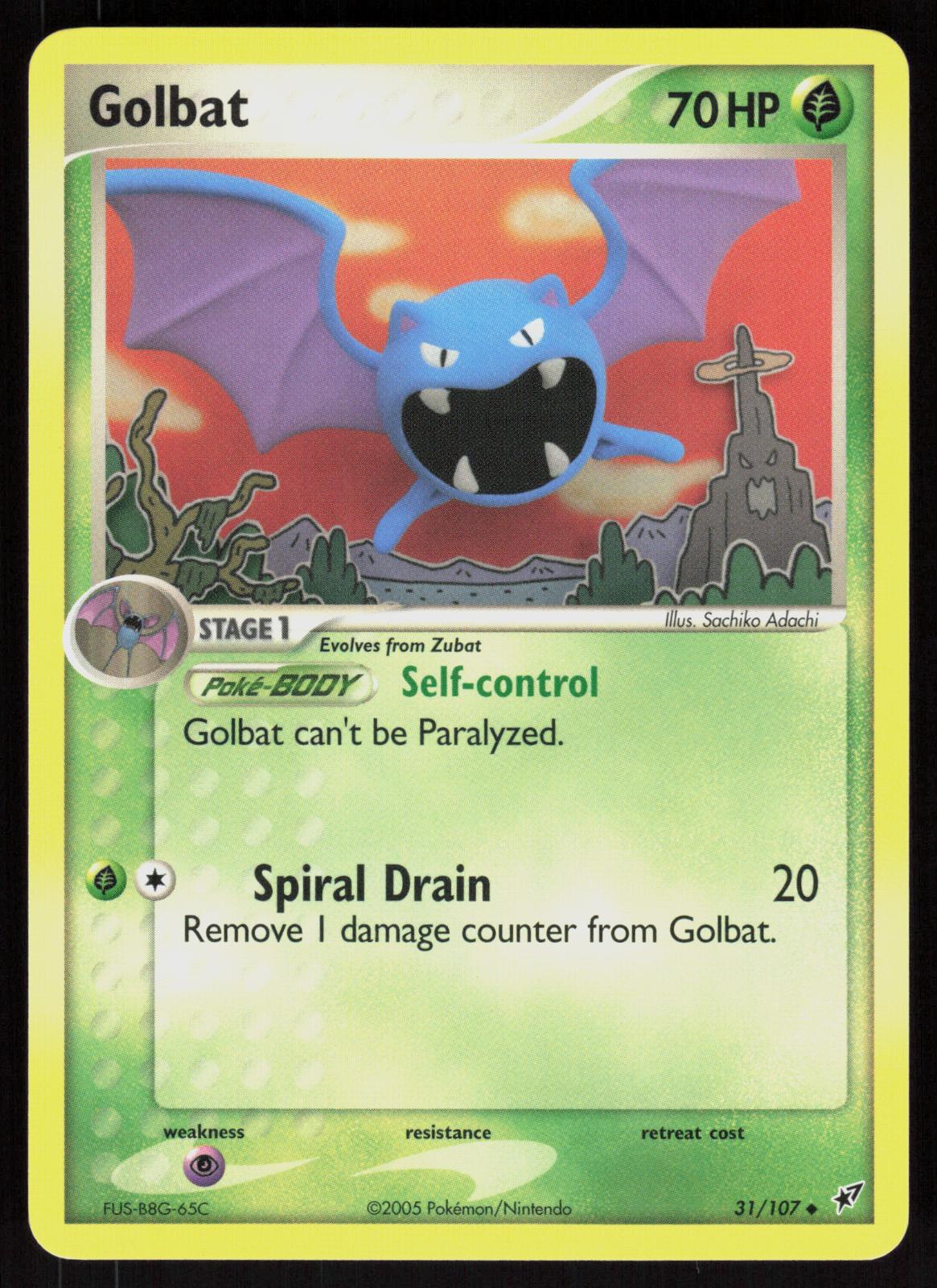 Pokemon Golbat 31/107 Deoxys Uncommon Near Mint