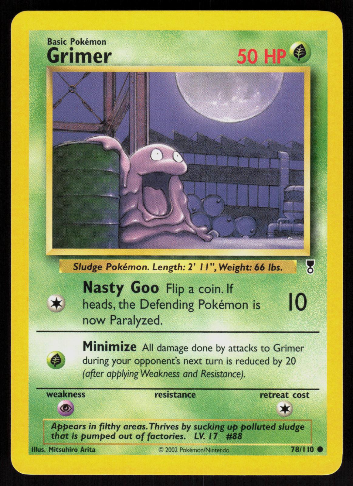 Pokemon Grimer 78/110 Legendary Collection Common Near Mint