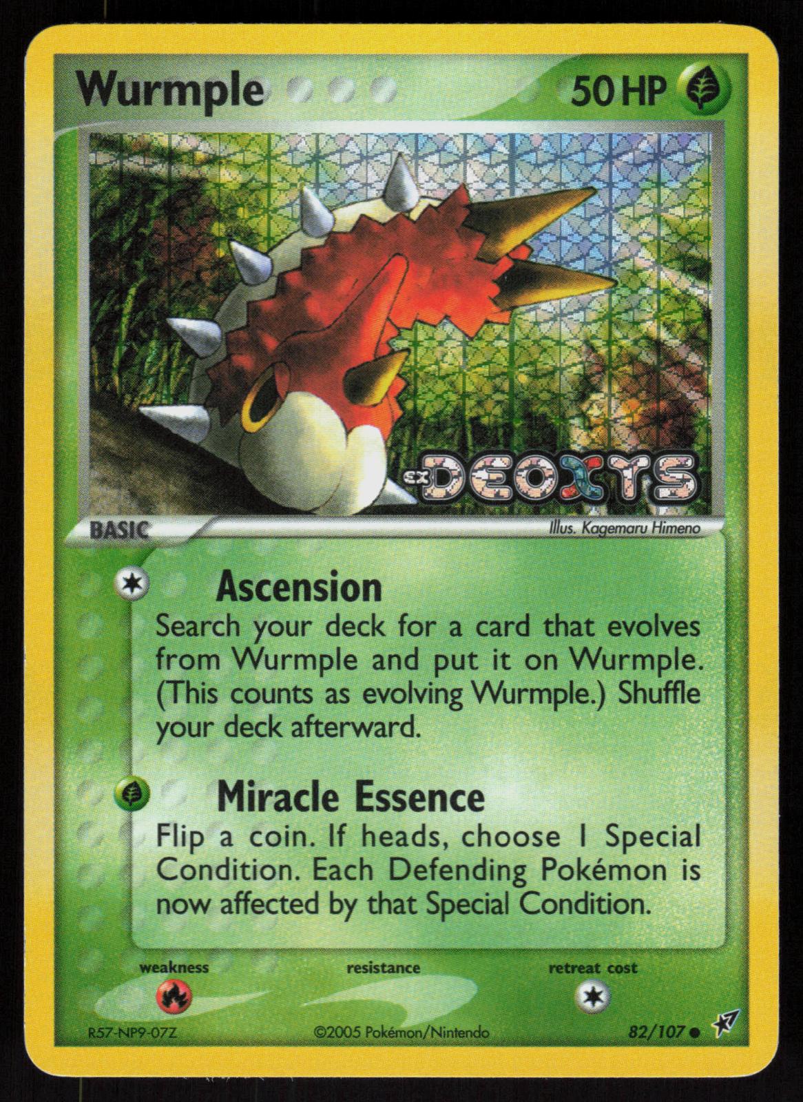 Pokemon Wurmple 82/107 Deoxys Common Reverse Holo Near Mint
