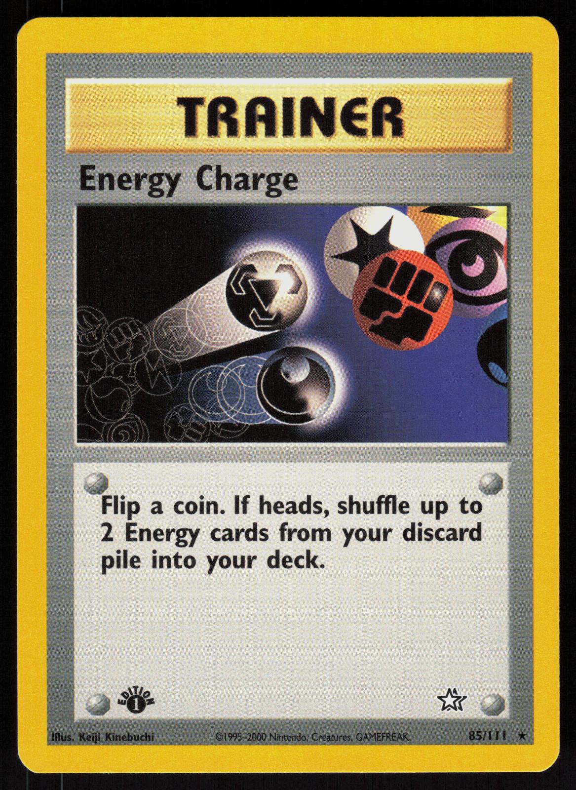 Pokemon Energy Charge 85/111 Neo Genesis Rare 1st Edition Near Mint