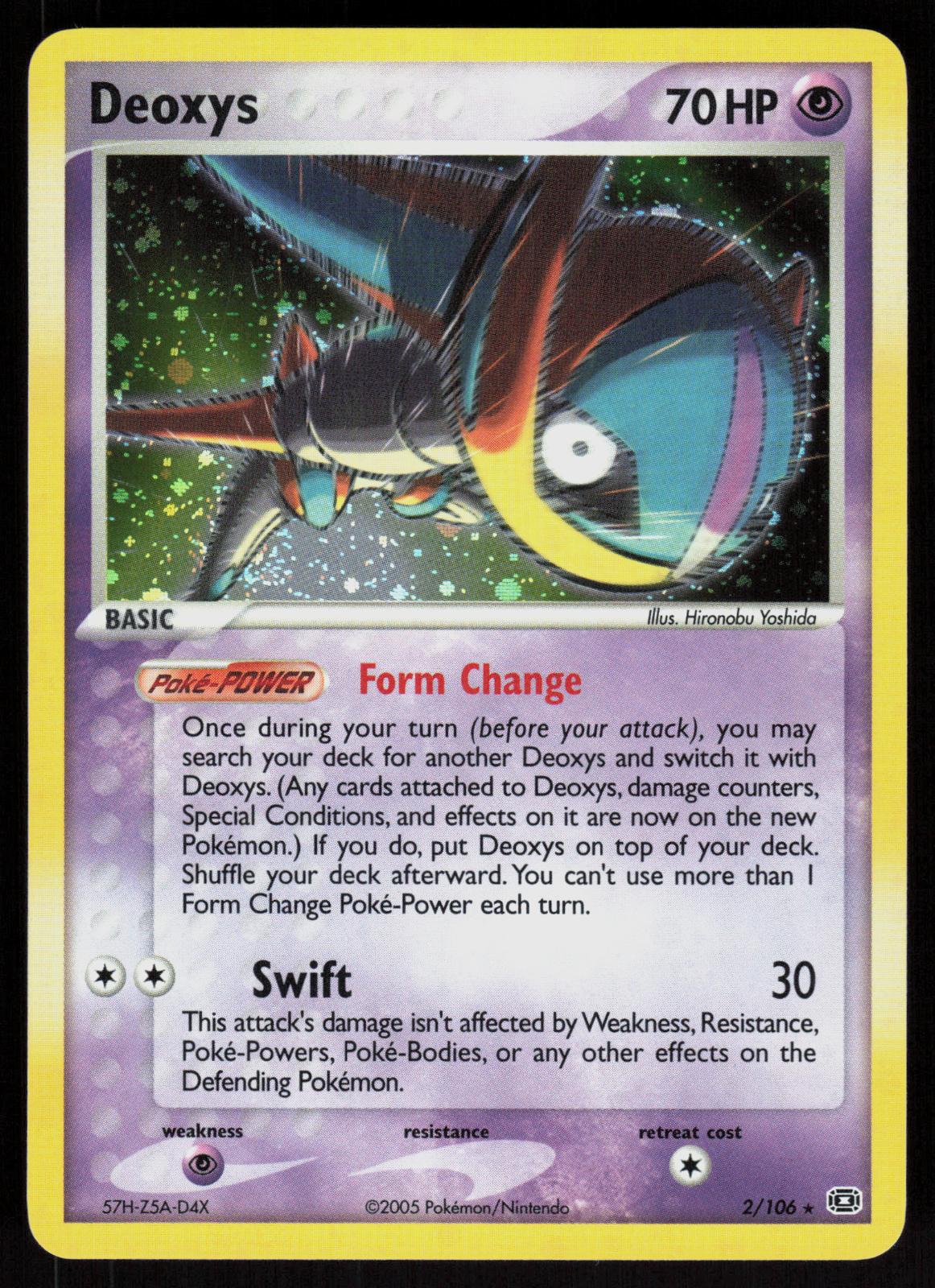 Pokemon Deoxys 2/106 Emerald Holo Rare Holo Near Mint