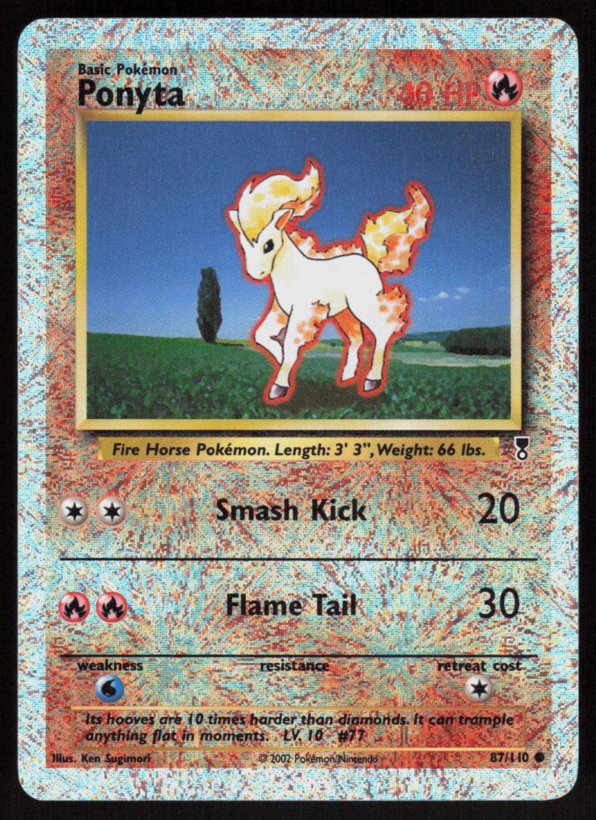 Pokemon Ponyta 87/110 Legendary Collection Reverse Holo Lightly Played