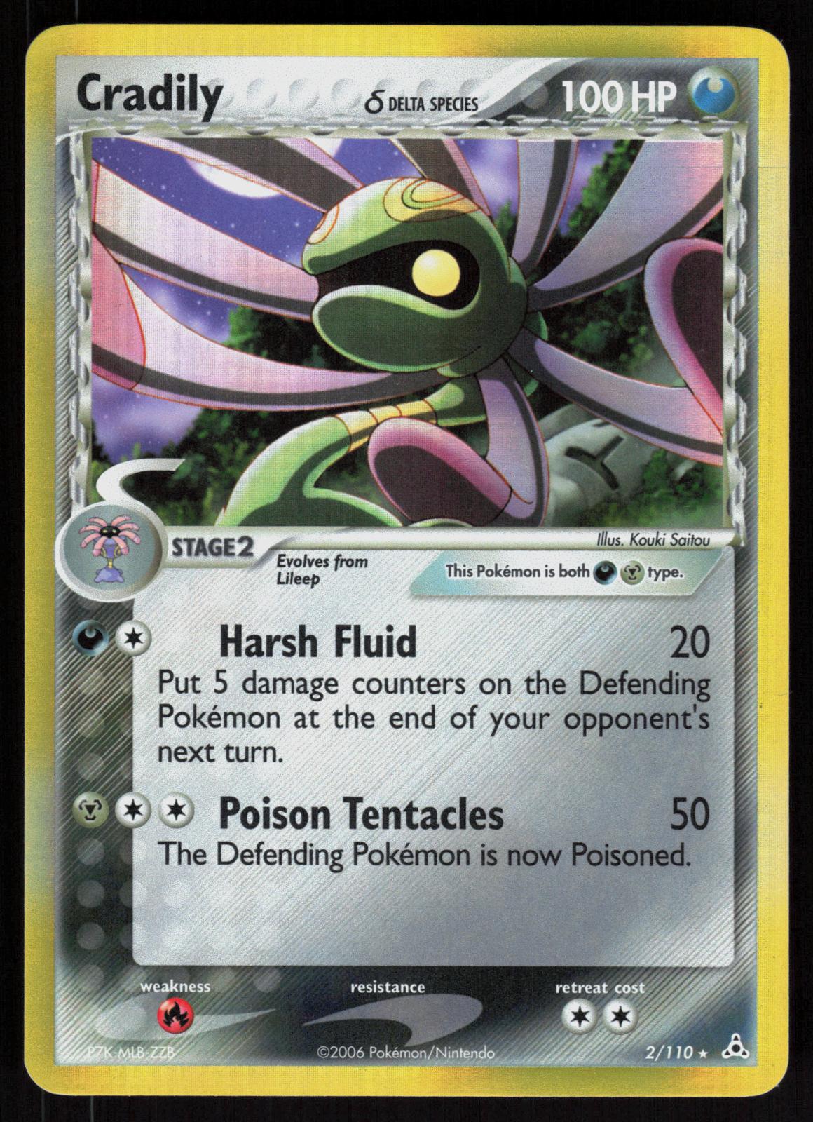 Pokemon Cradily 2/110 Holon Phantoms Holo Rare Holo Near Mint