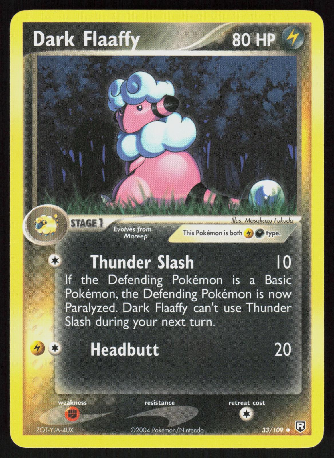 Pokemon Dark Flaaffy 33/109 Team Rocket Returns Uncommon Near Mint
