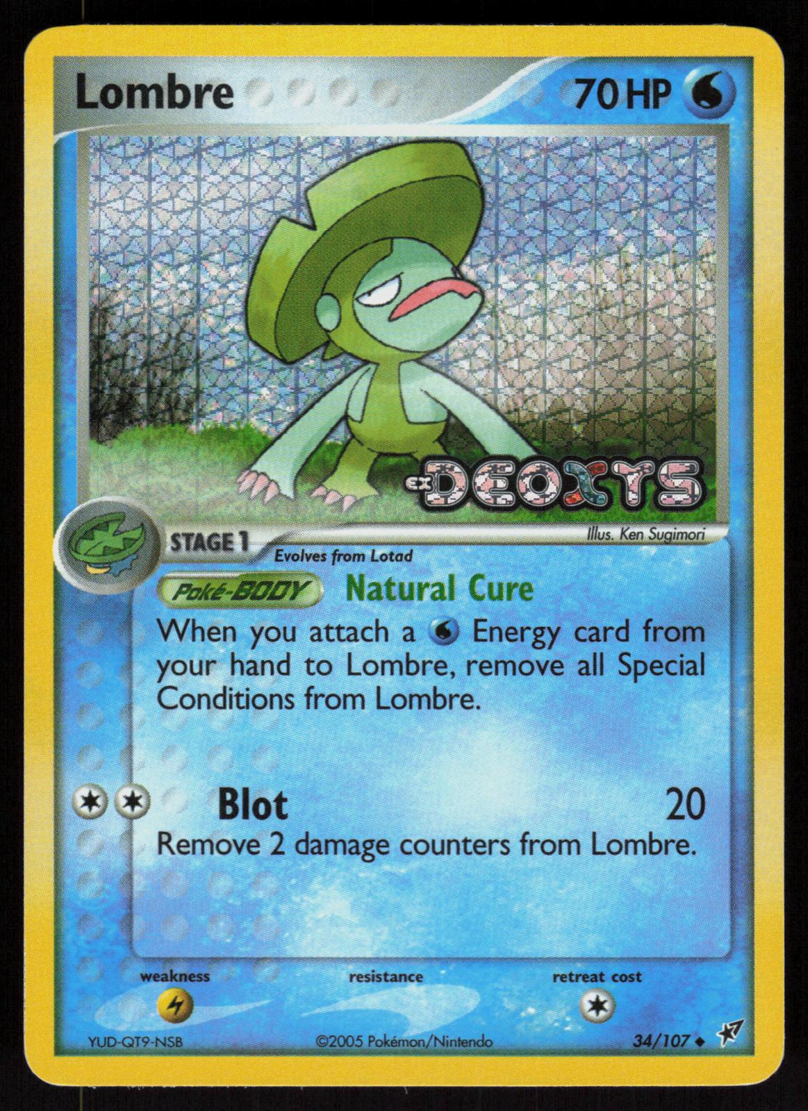Pokemon Lombre 34/107 Deoxys Uncommon Reverse Holo Near Mint