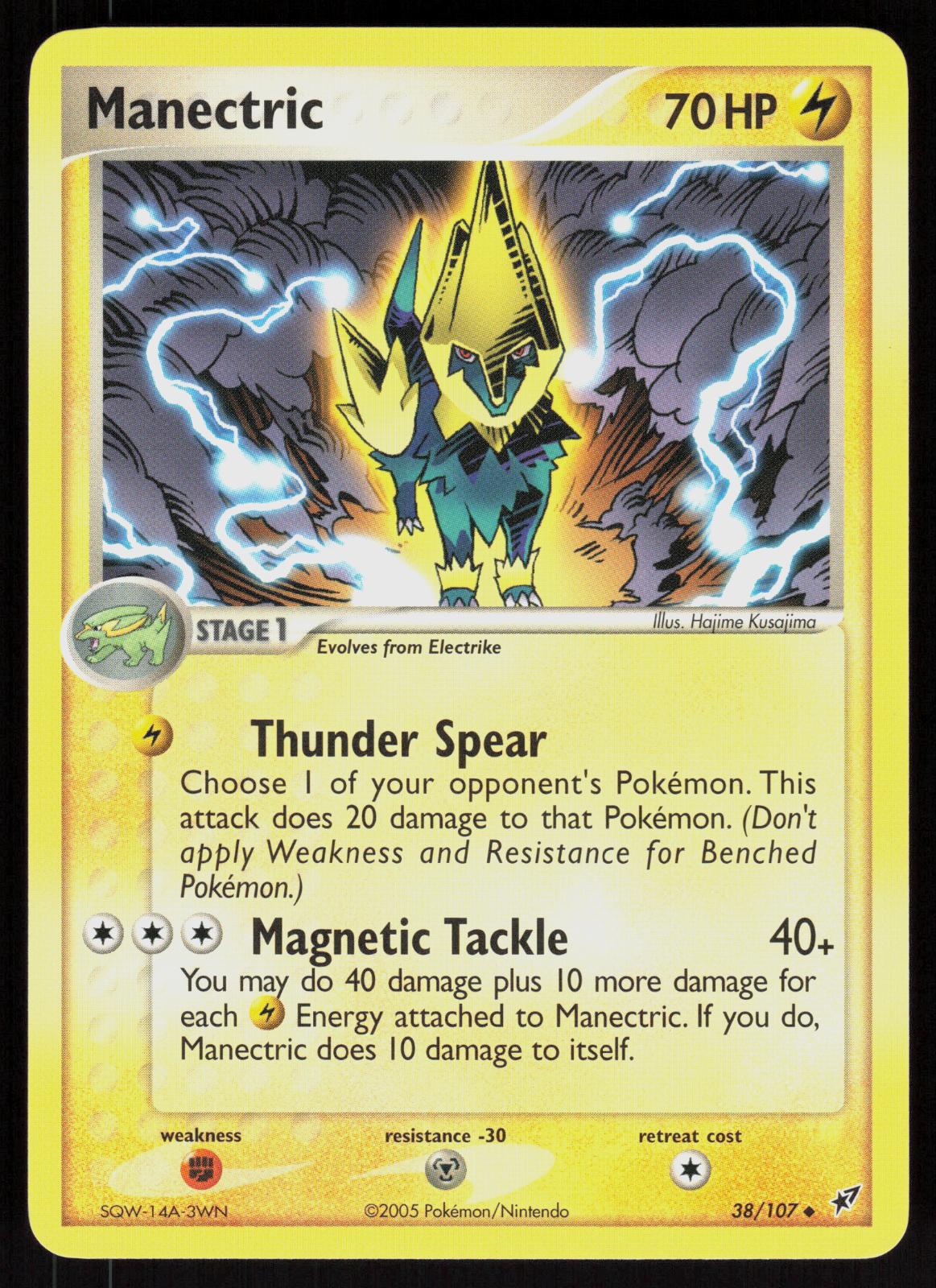 Pokemon Manectric 38/107 Deoxys Uncommon Near Mint