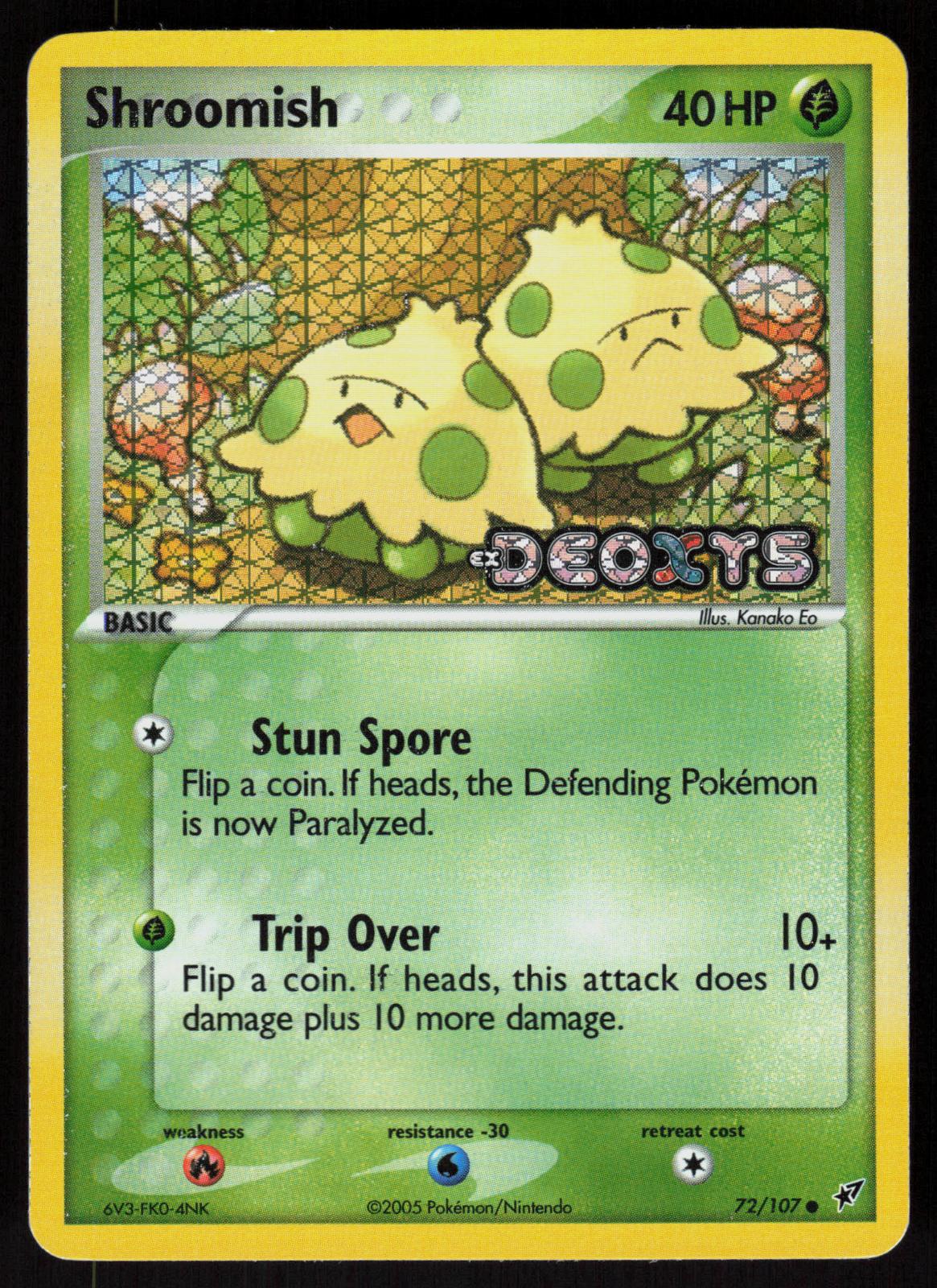 Pokemon Shroomish 72/107 Deoxys Common Reverse Holo Near Mint