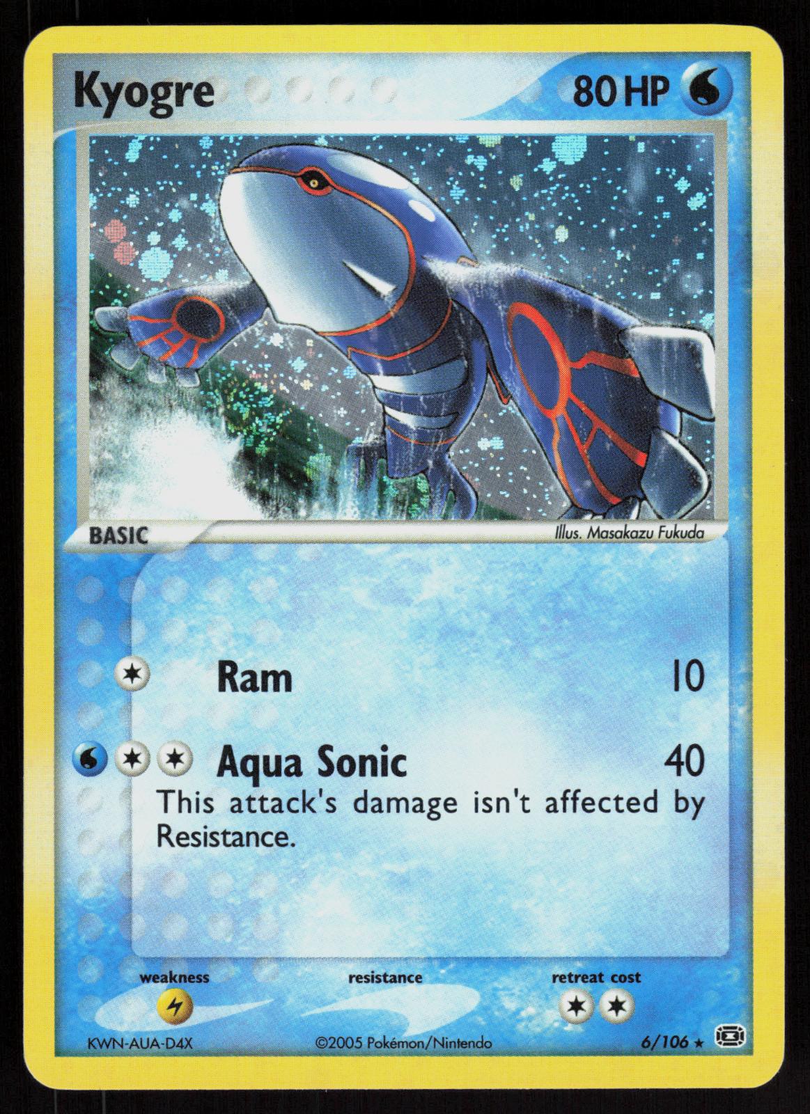 Pokemon Kyogre 6/106 Emerald Holo Rare Holo Near Mint