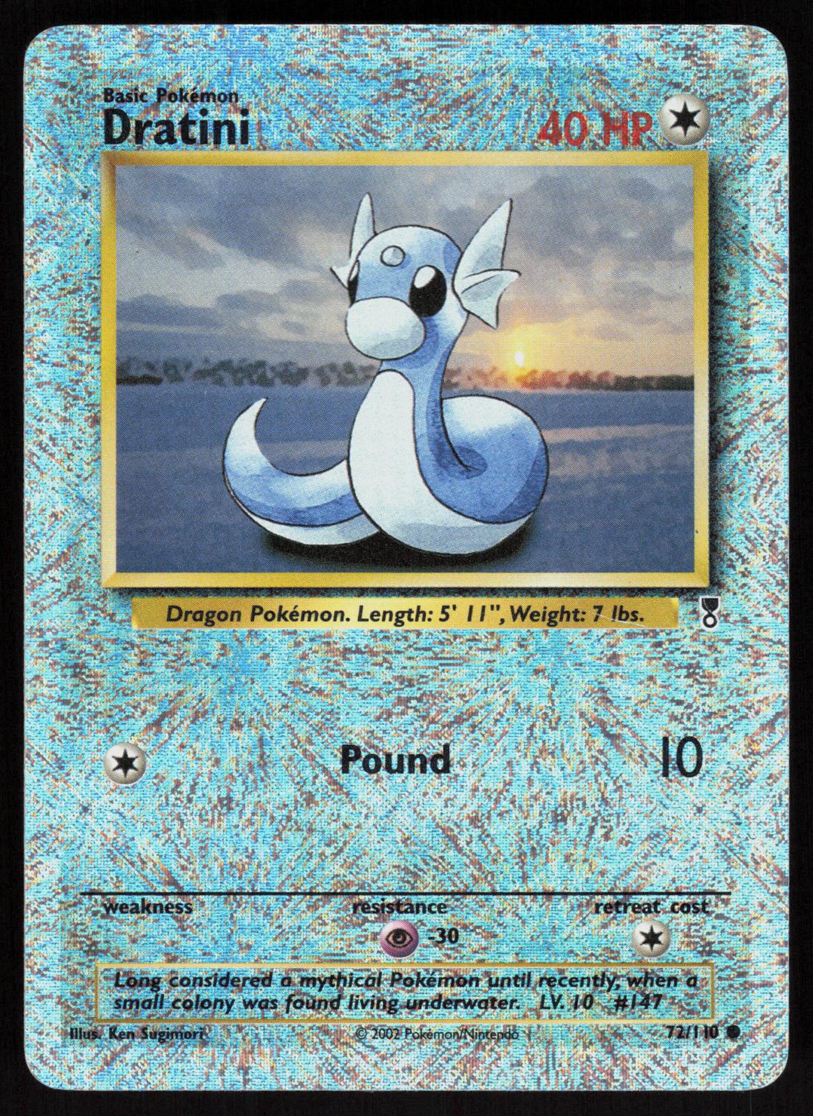 Pokemon Dratini 72/110 Legendary Collection Reverse Holo Moderately Played