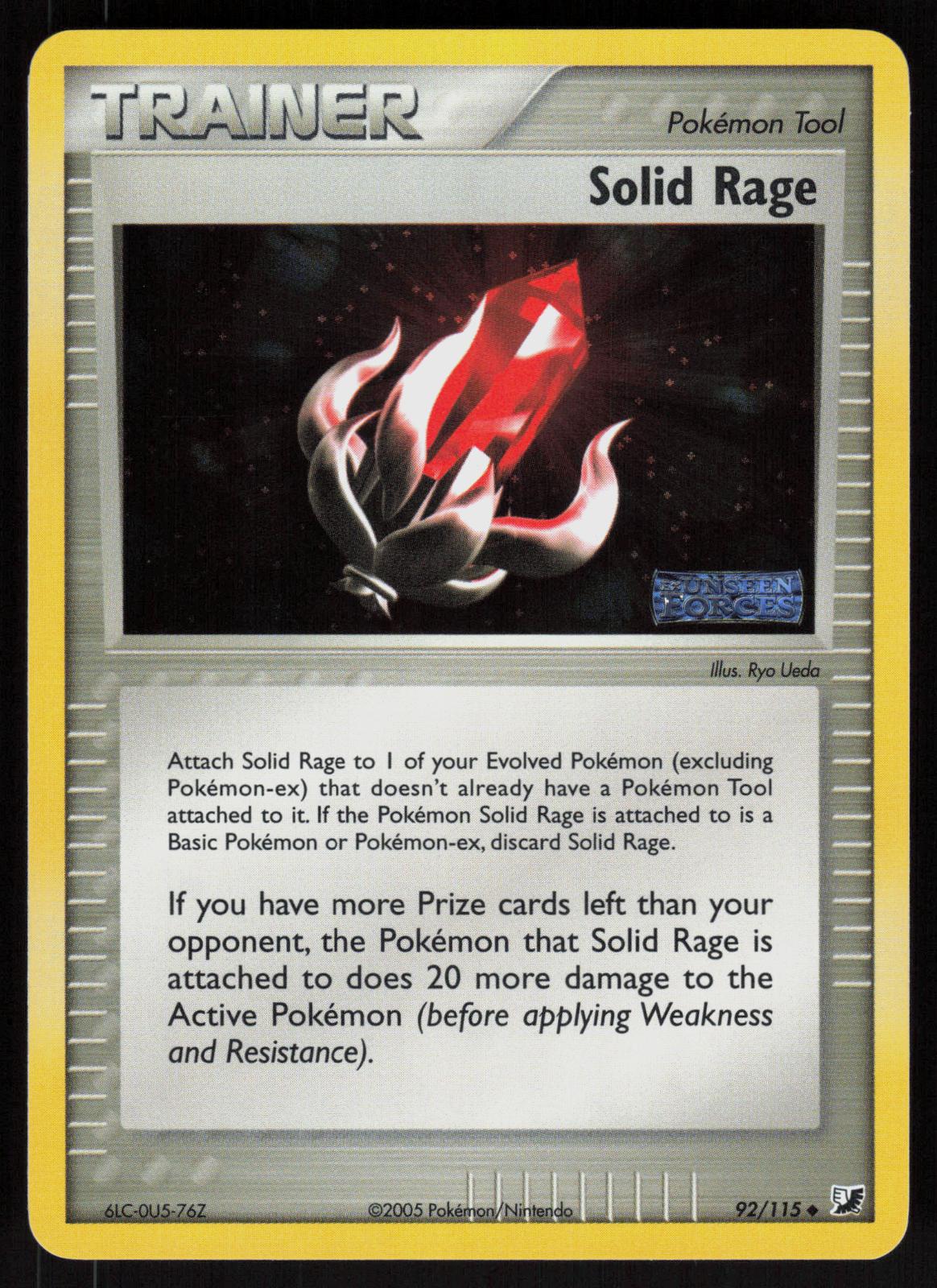 Pokemon Solid Rage 92/115 Unseen Forces Uncommon Reverse Holo Near Mint