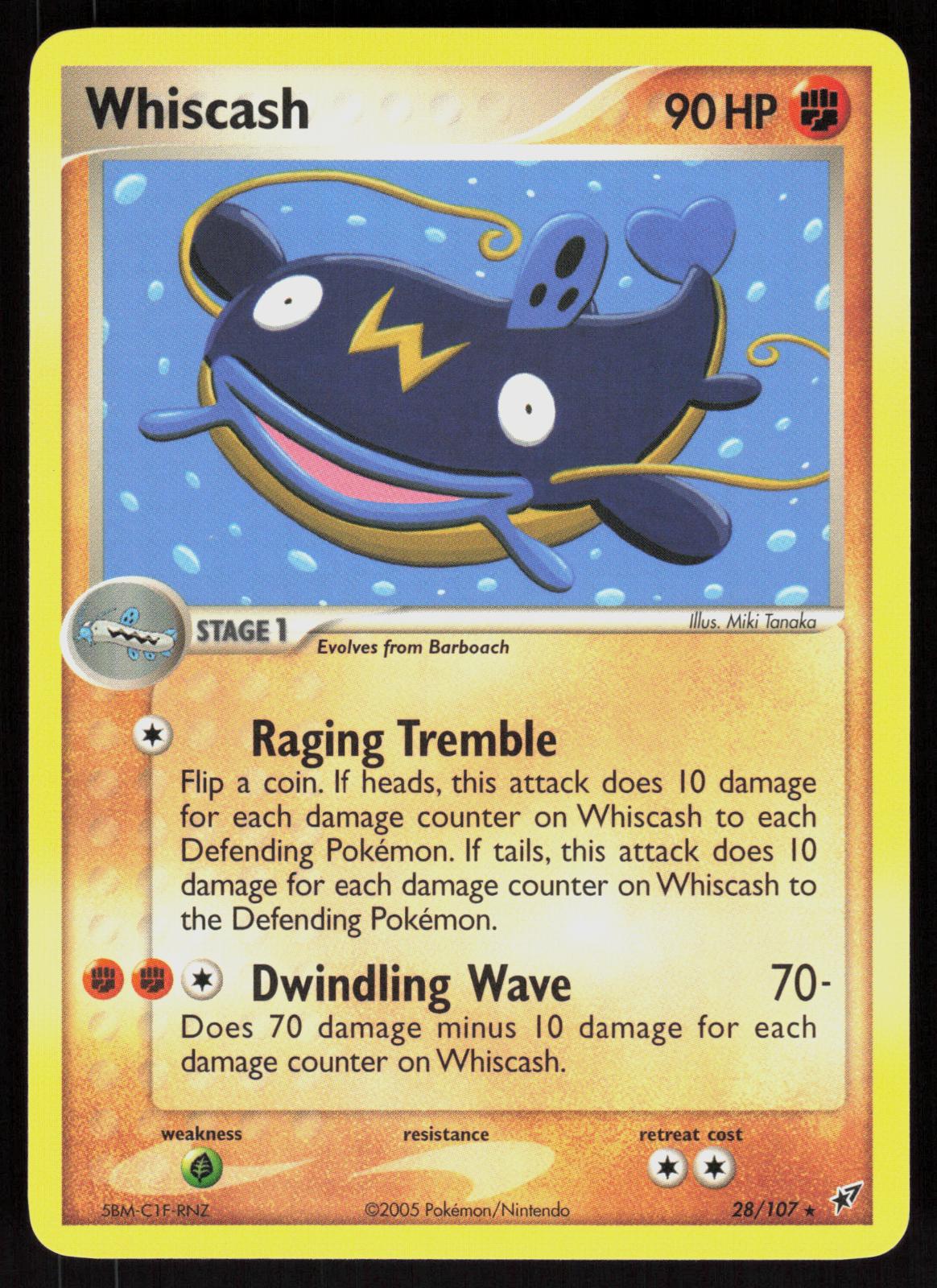 Pokemon Whiscash 28/107 Deoxys Rare Near Mint