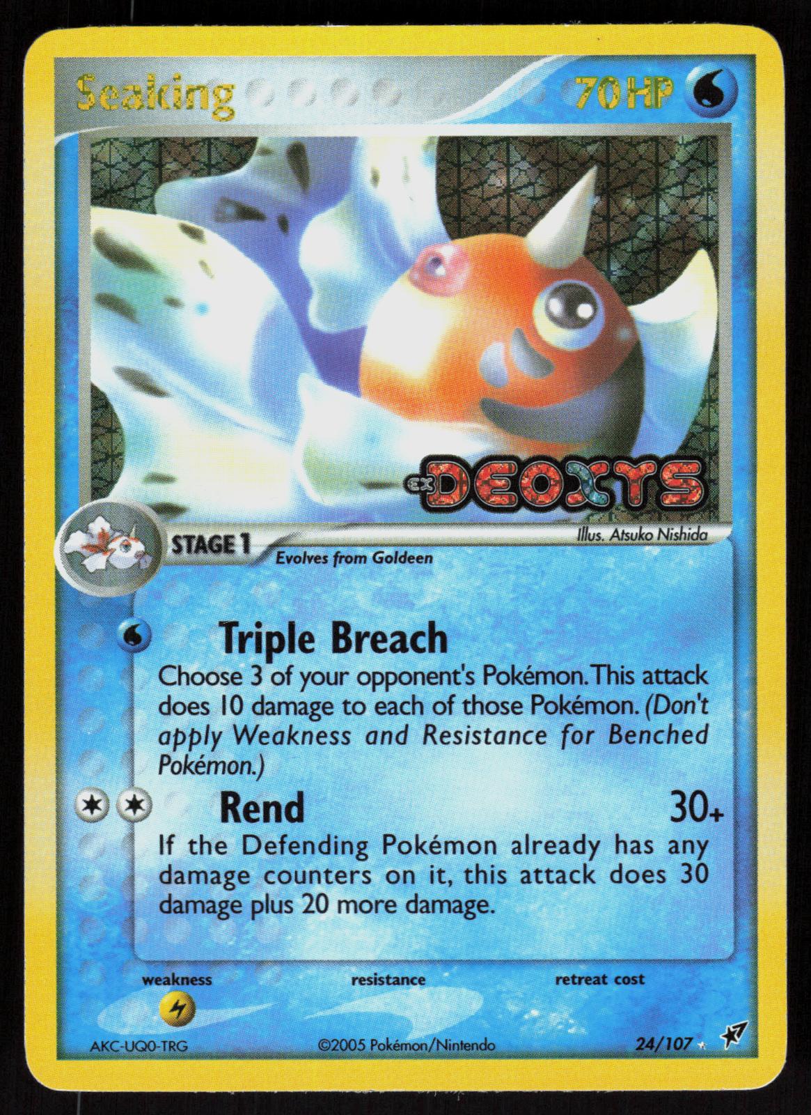 Pokemon Seaking 24/107 Deoxys Rare Reverse Holo Lightly Played
