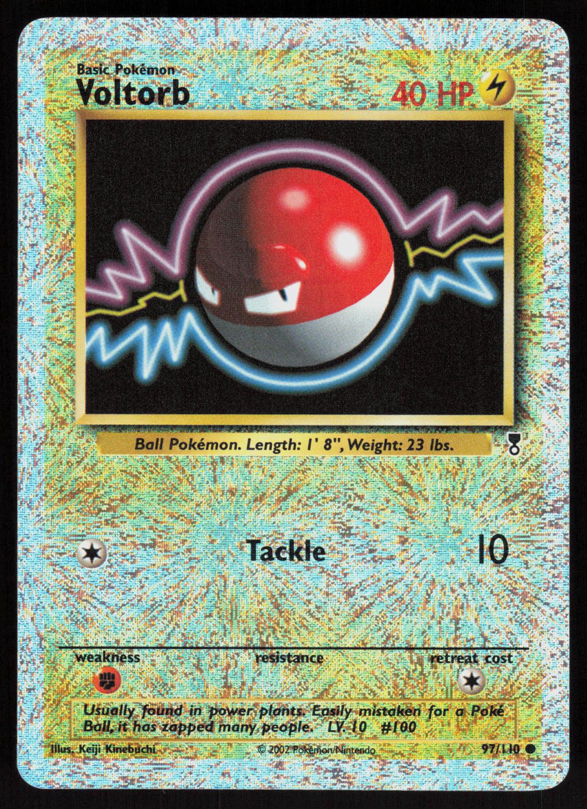 Pokemon Voltorb 97/110 Legendary Collection Reverse Holo Moderately Played
