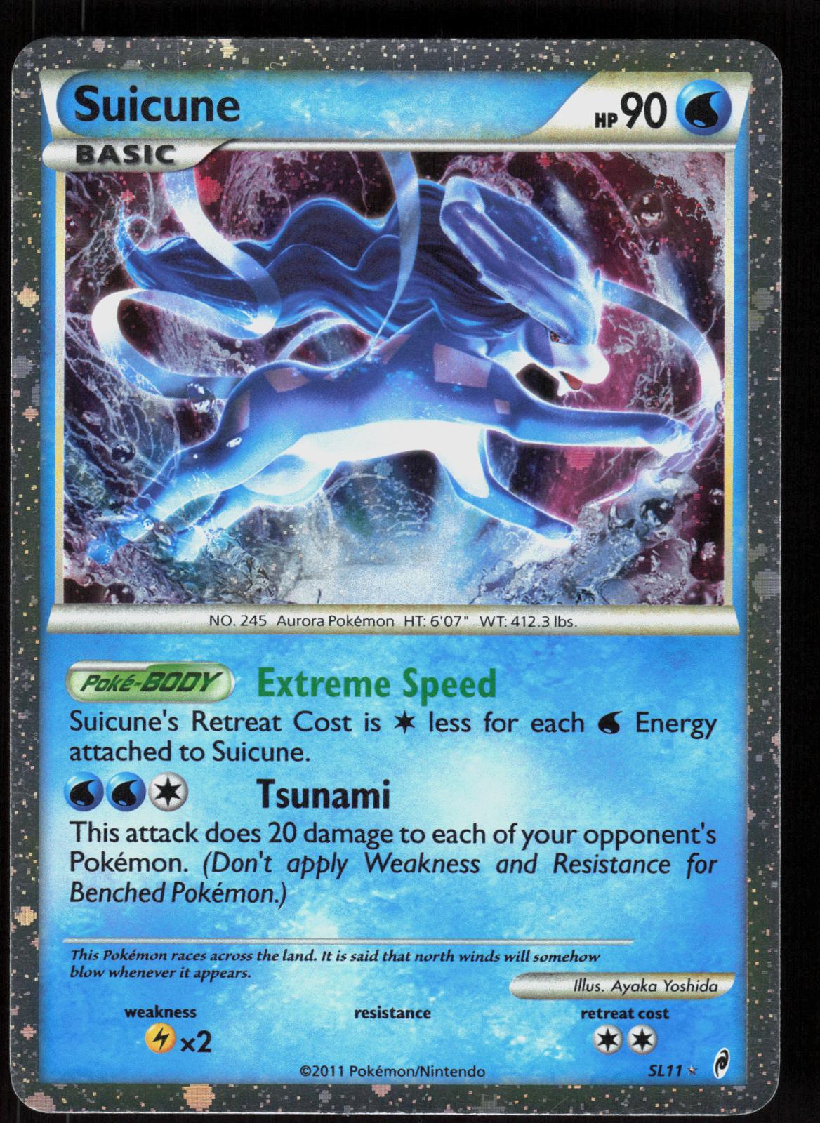 Pokemon Suicune SL11 Call of Legends Holo Rare Moderately Played