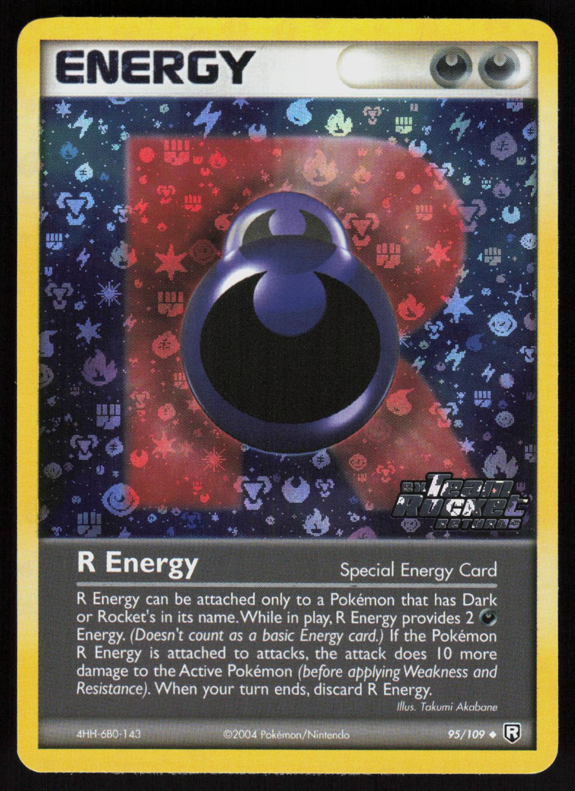 Pokemon R Energy 95/109 Team Rocket Returns Uncommon Reverse Holo Near Mint