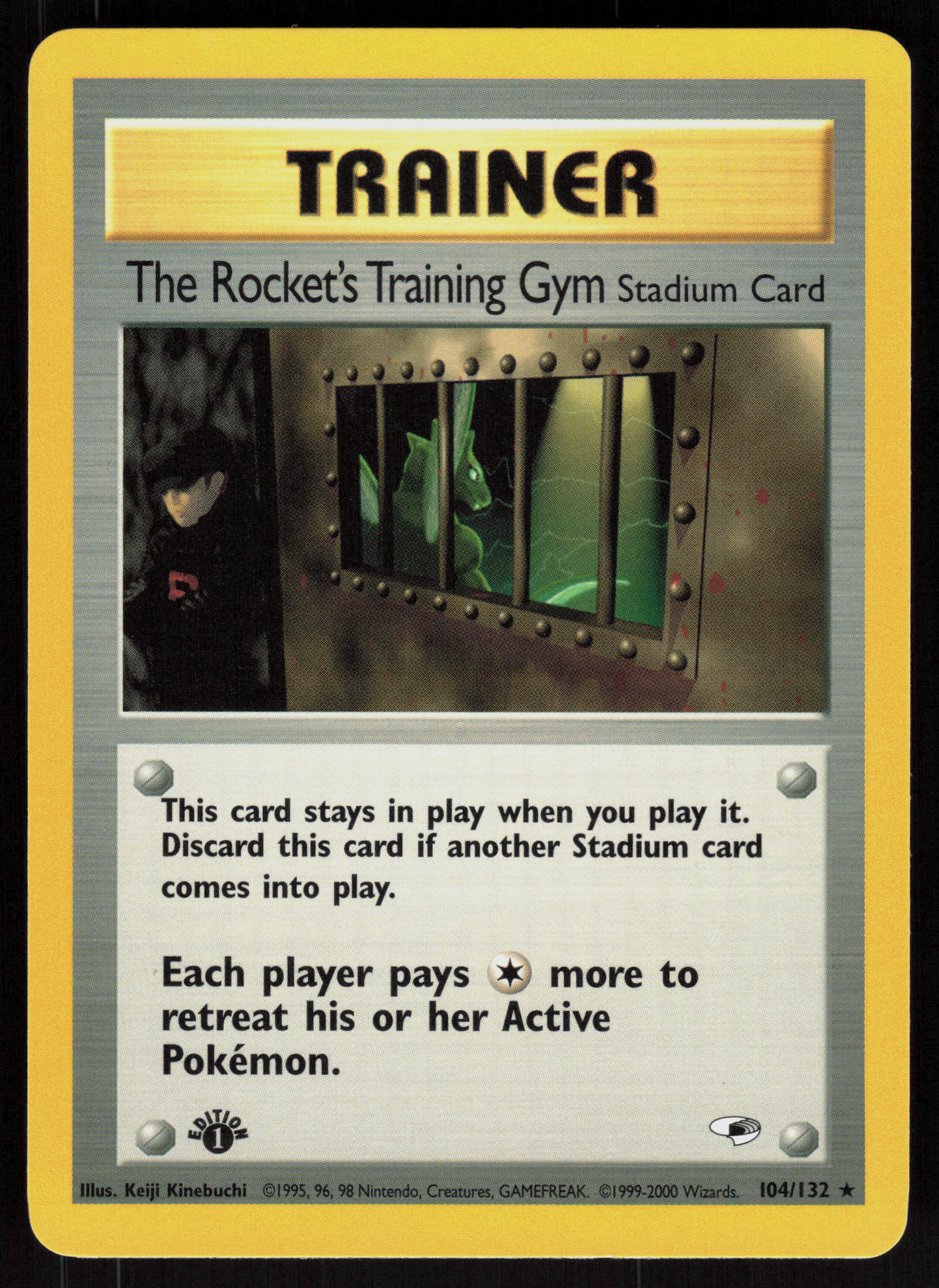 Pokemon The Rocket's Training Gym 104/132 Gym Heroes Rare 1st Edition Near Mint