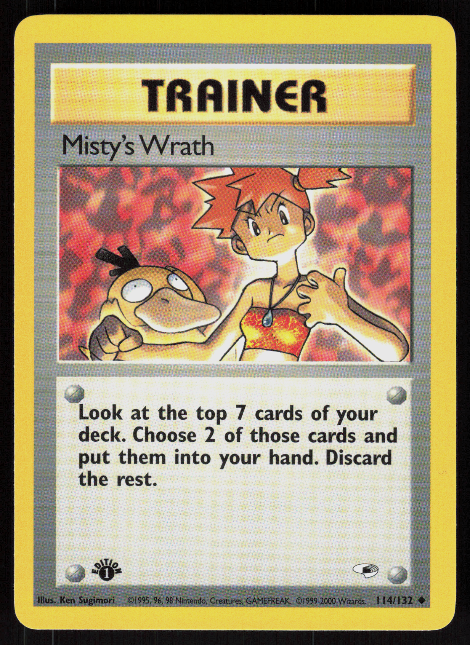 Pokemon Misty's Wrath 114/132 Gym Heroes Uncommon 1st Edition Near Mint