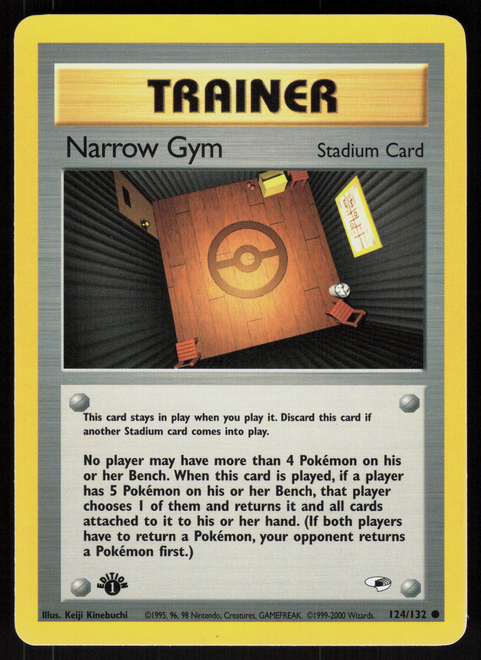 Pokemon Narrow Gym 124/132 Gym Heroes Common 1st Edition Near Mint
